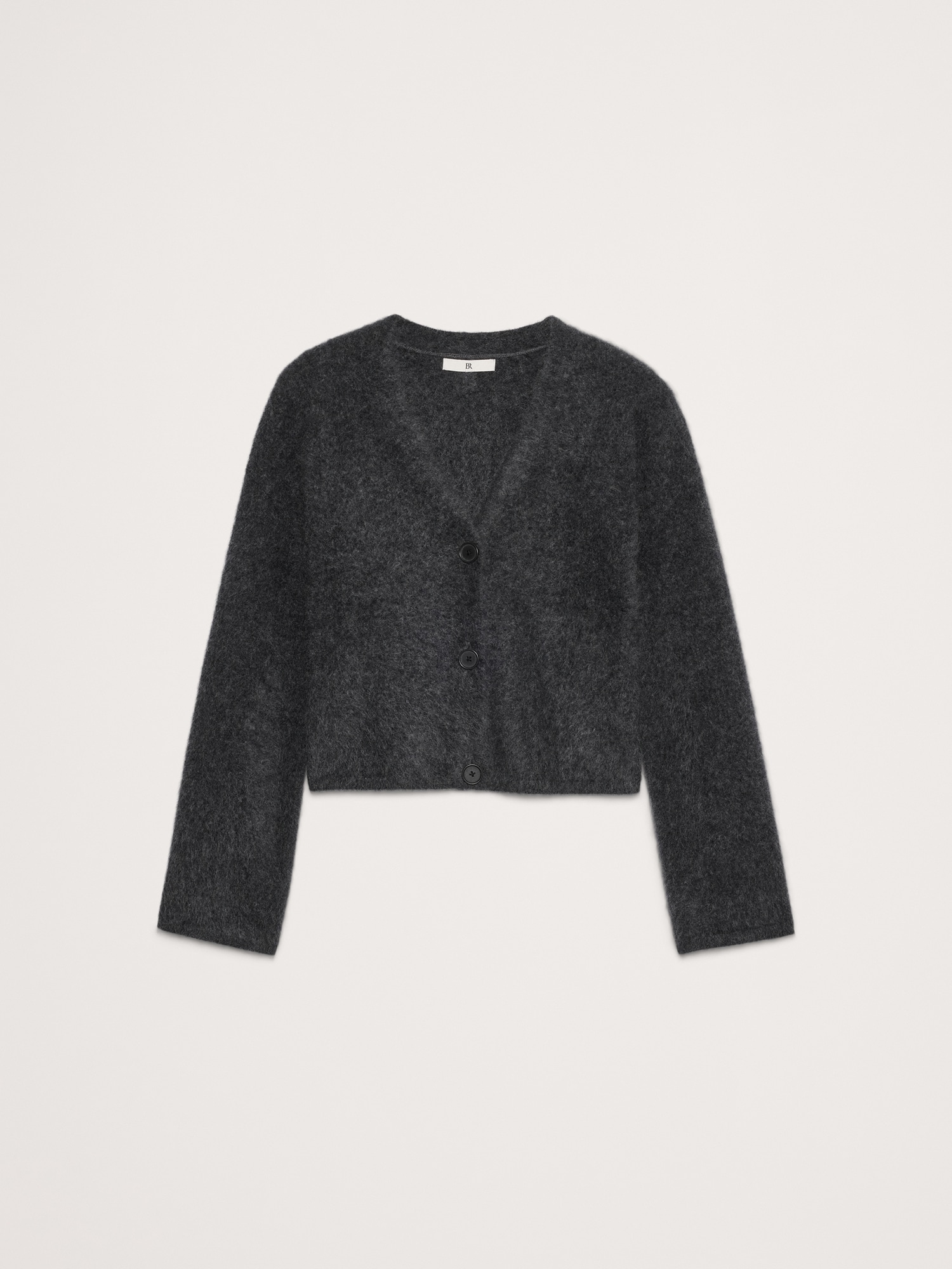 Brushed Cashmere Flare-Sleeve Cardigan