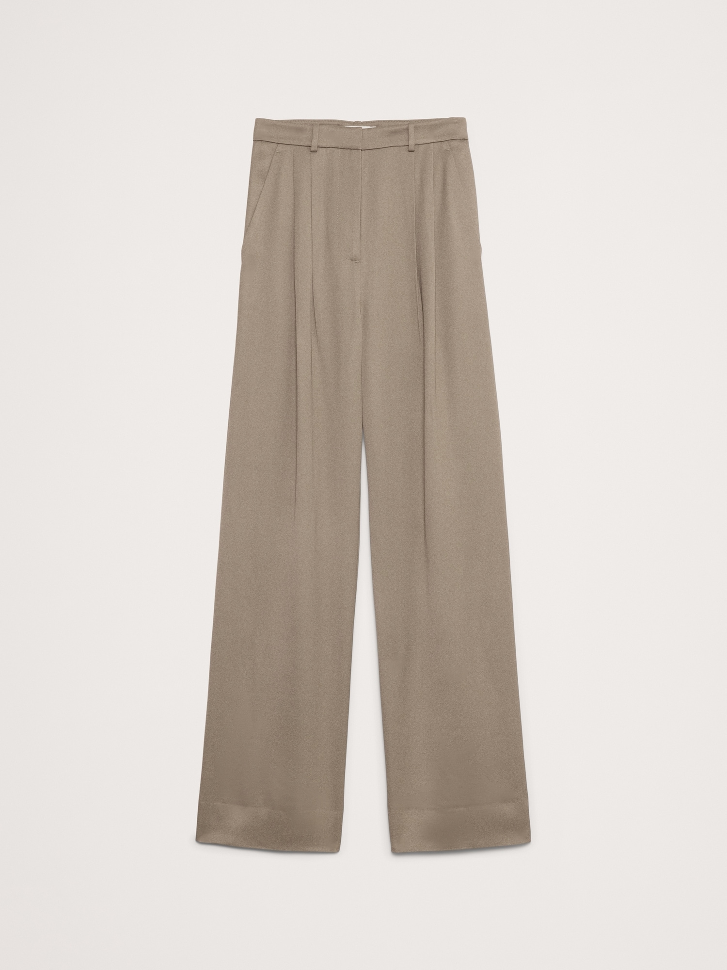 Soho High-Rise Wide-Leg Italian Satin Pant