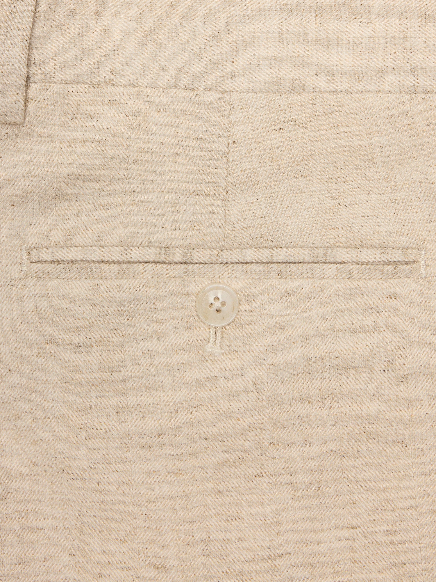 Herringbone Cotton-Linen Slim Suit Pant