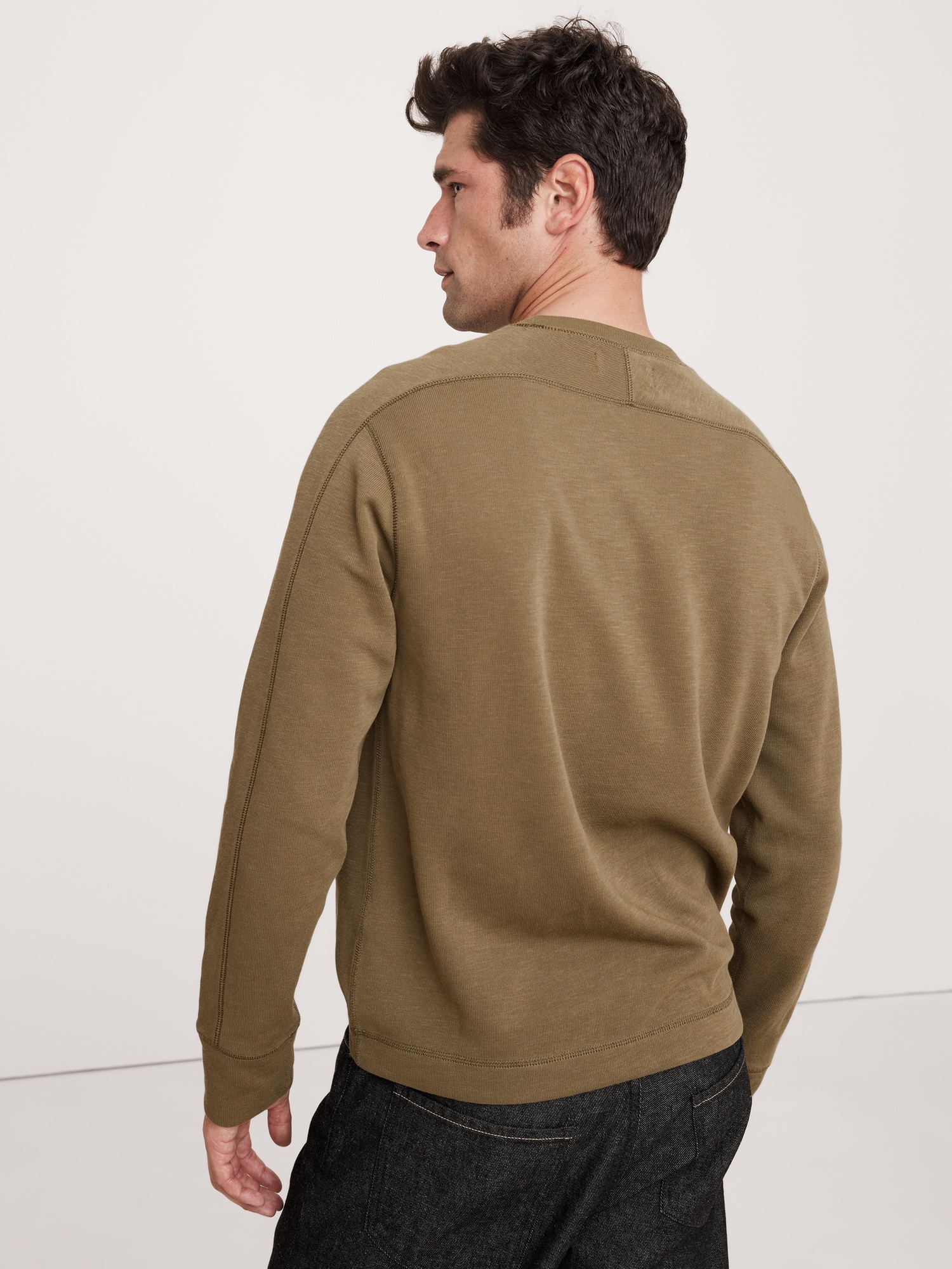 Slub Double-Knit Crew-Neck T-Shirt