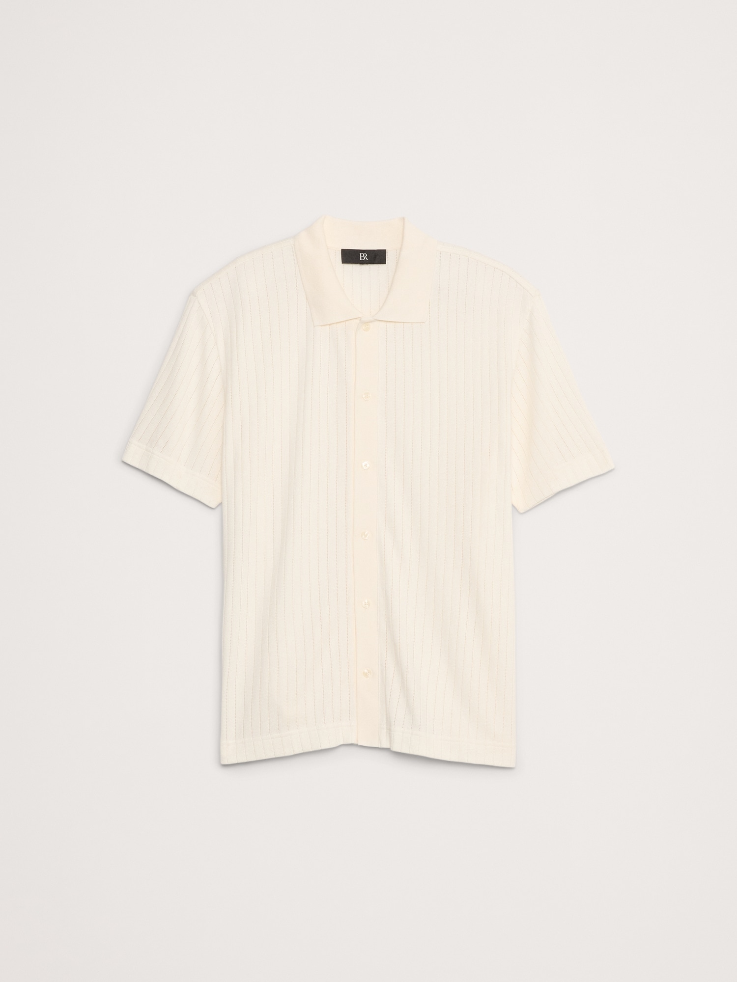 Ribbed Modal-Cotton Resort Shirt