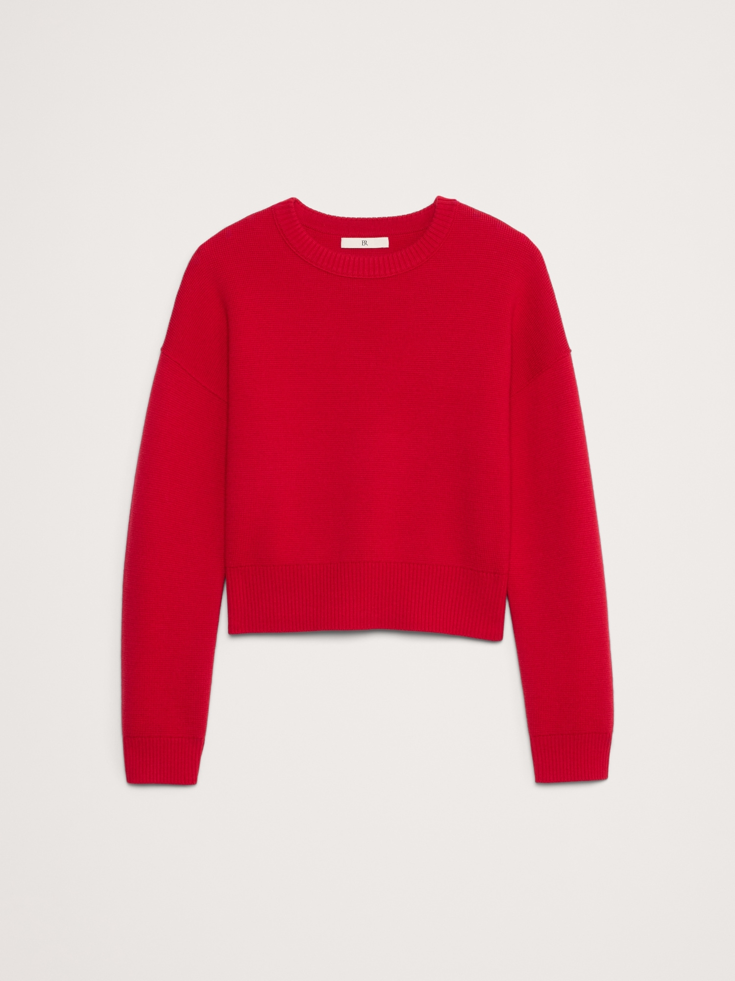 Merino Crew-Neck Cropped Sweater