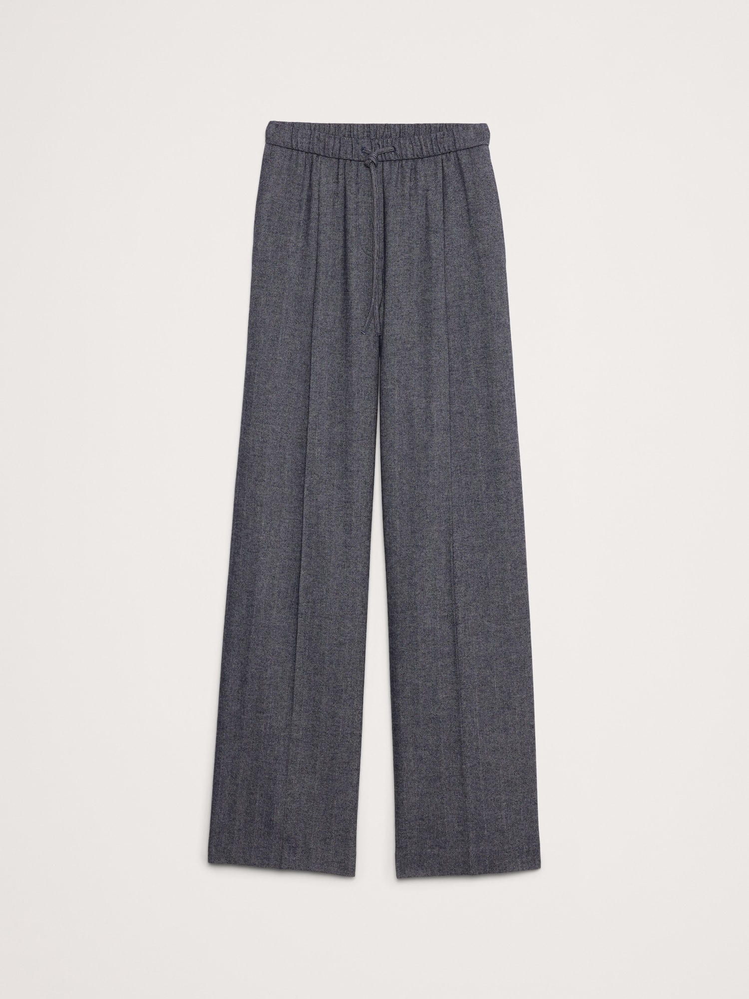 Mid-Rise Pull-On Italian Flannel Pant