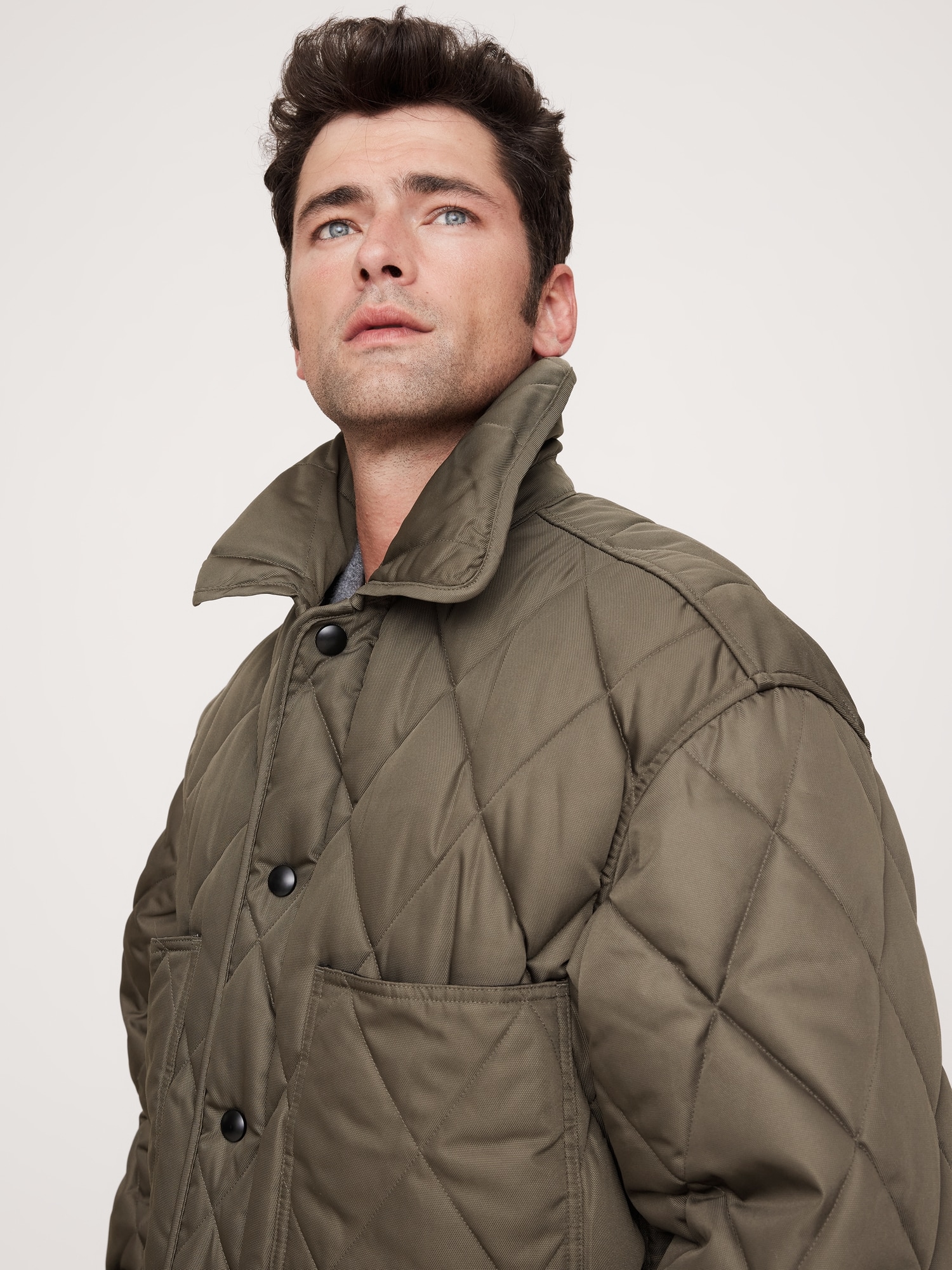 Manteau surdimensionné matelassé