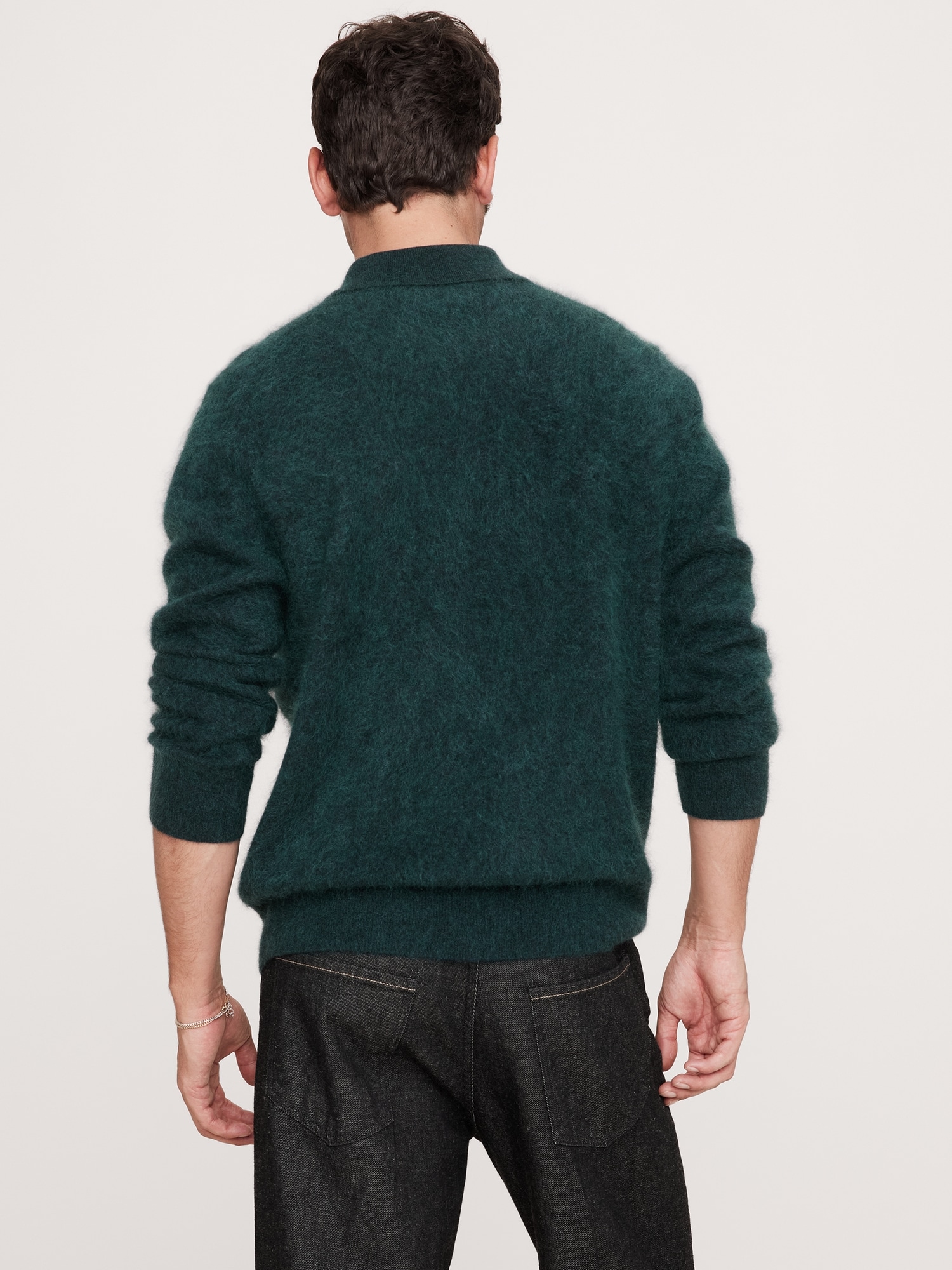 Brushed Cashmere Sweater Polo