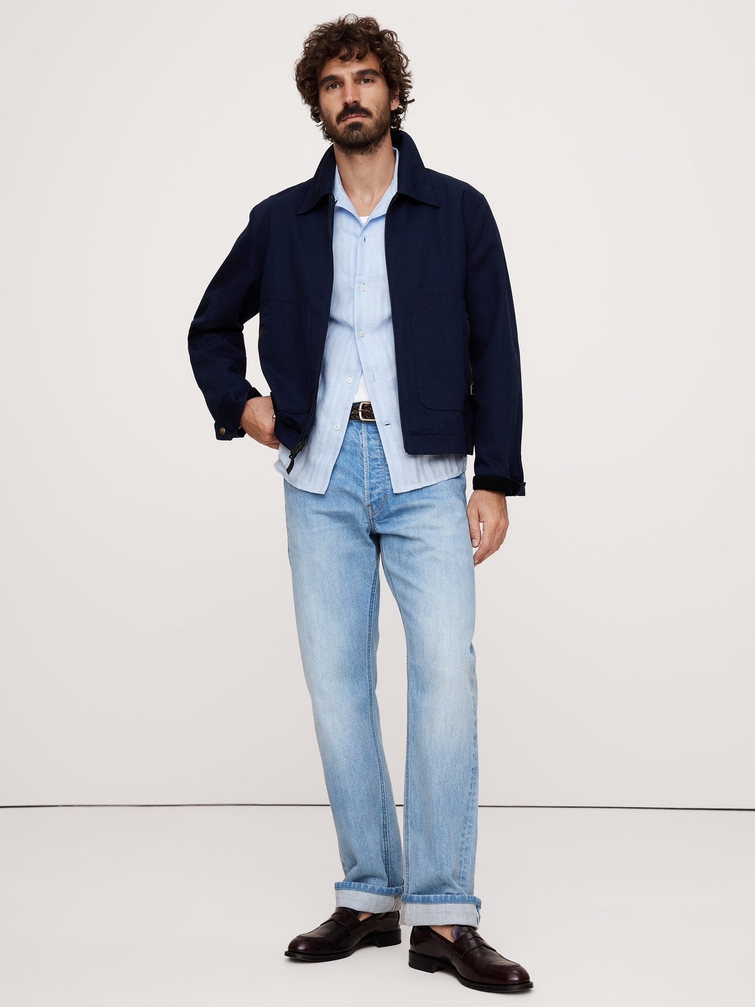 Standard-Fit Linen-Cotton Resort Shirt