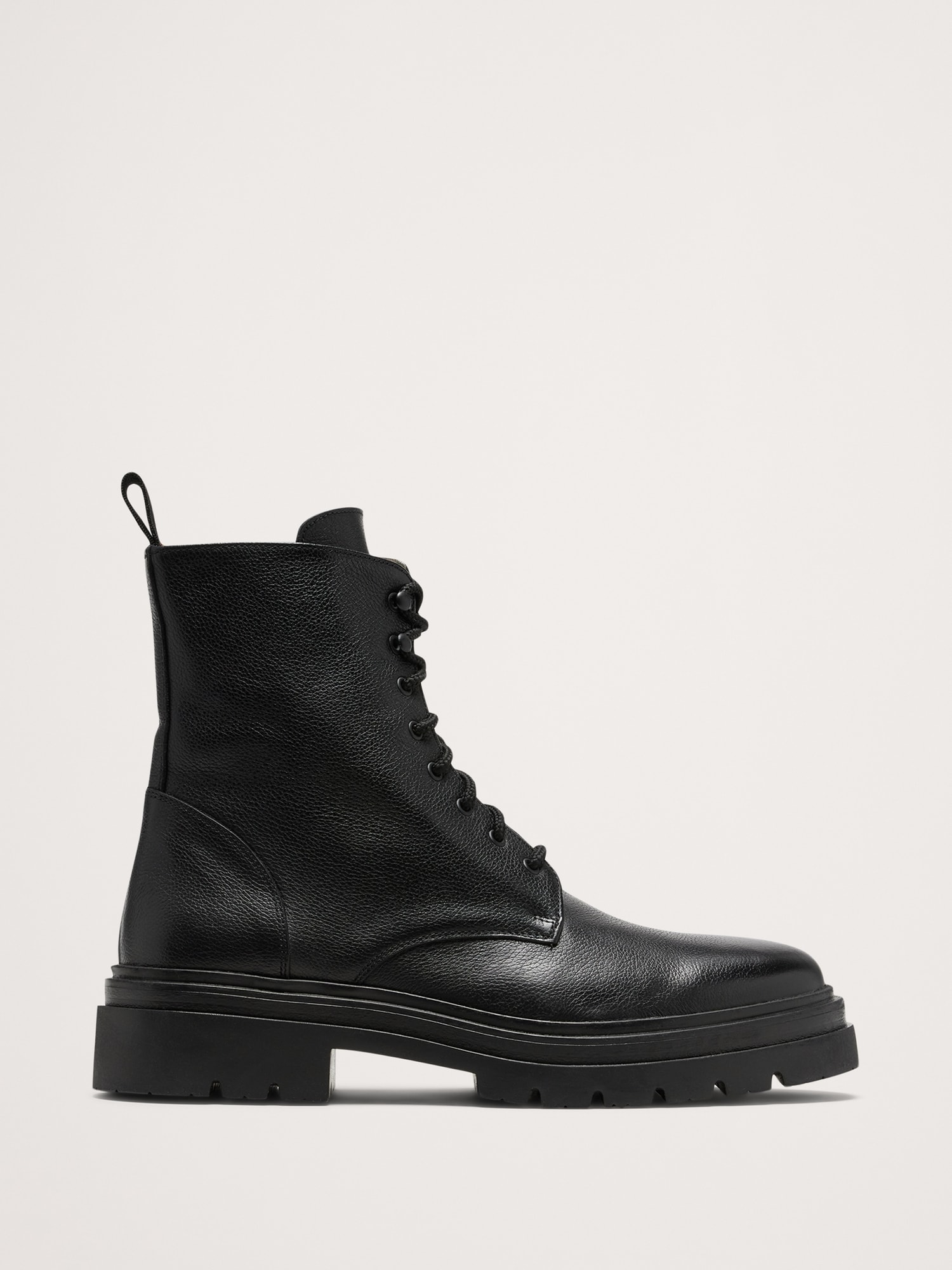 Italian Leather Combat Boot