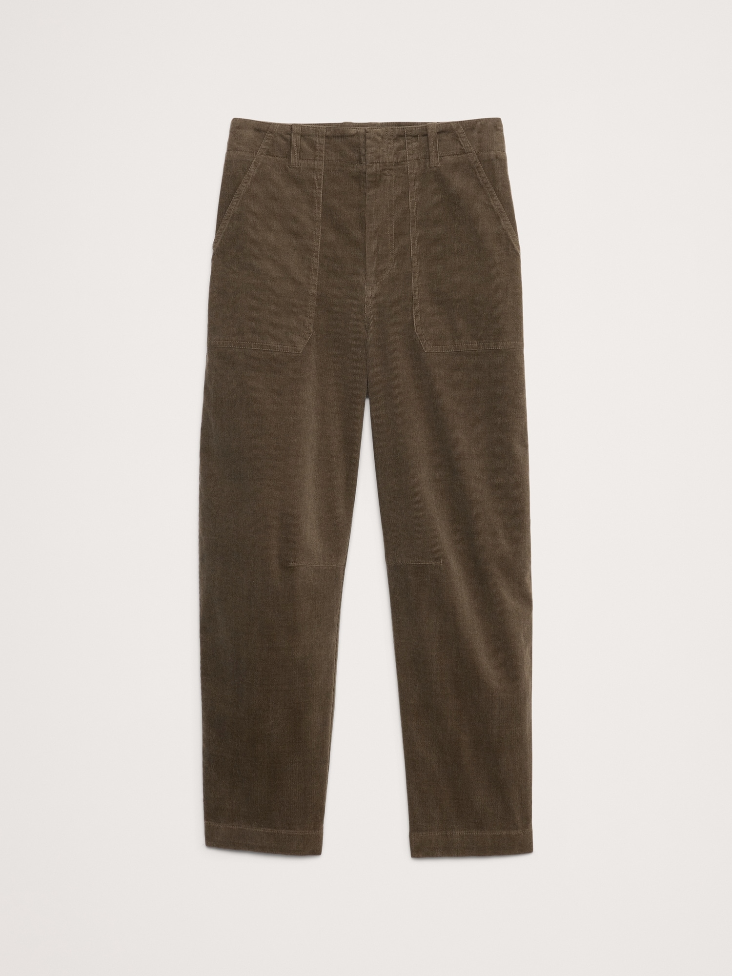 Chino utilitaire à taille haute et coupe baril étroite