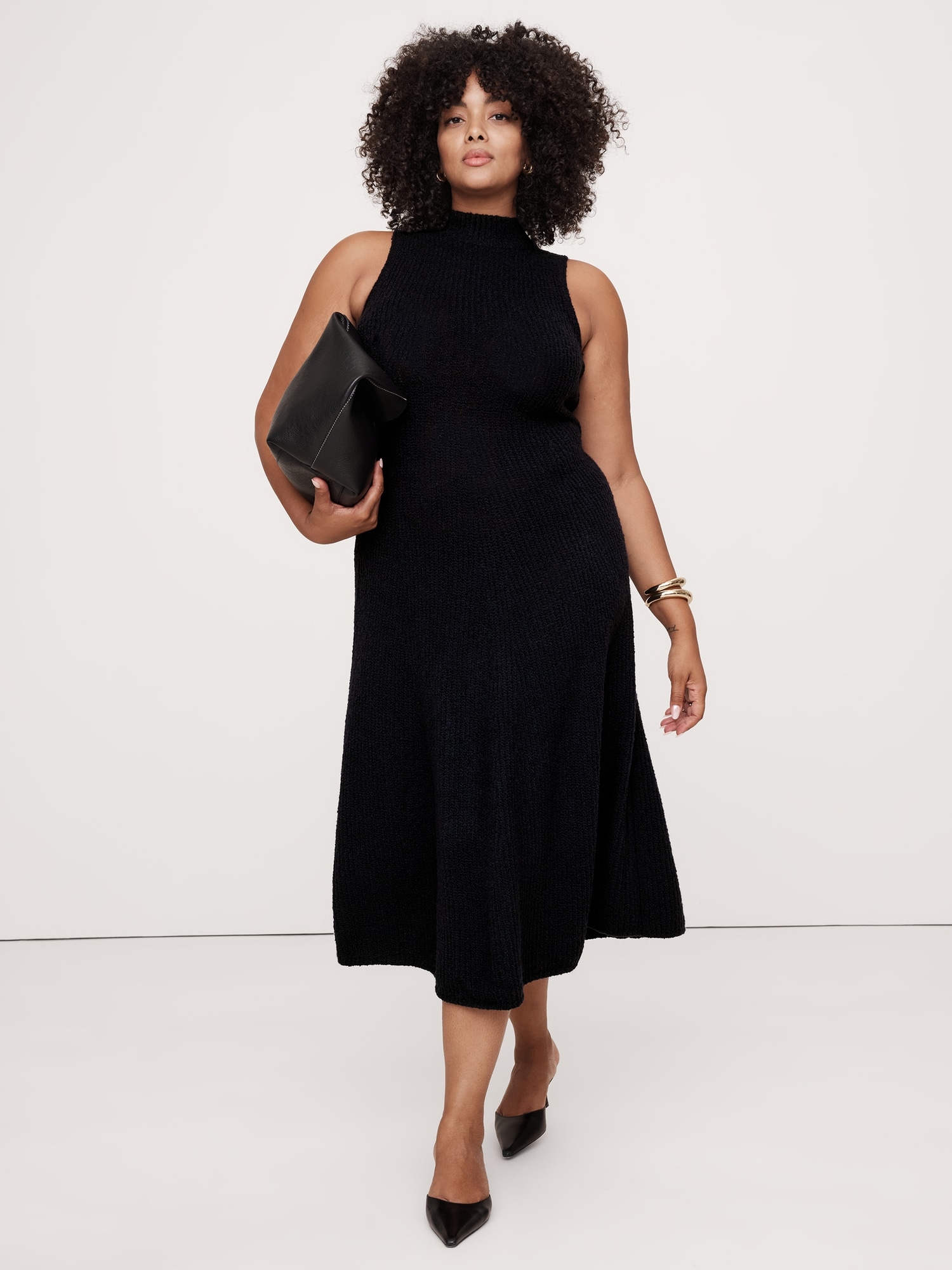 Black sweater dress midi hotsell