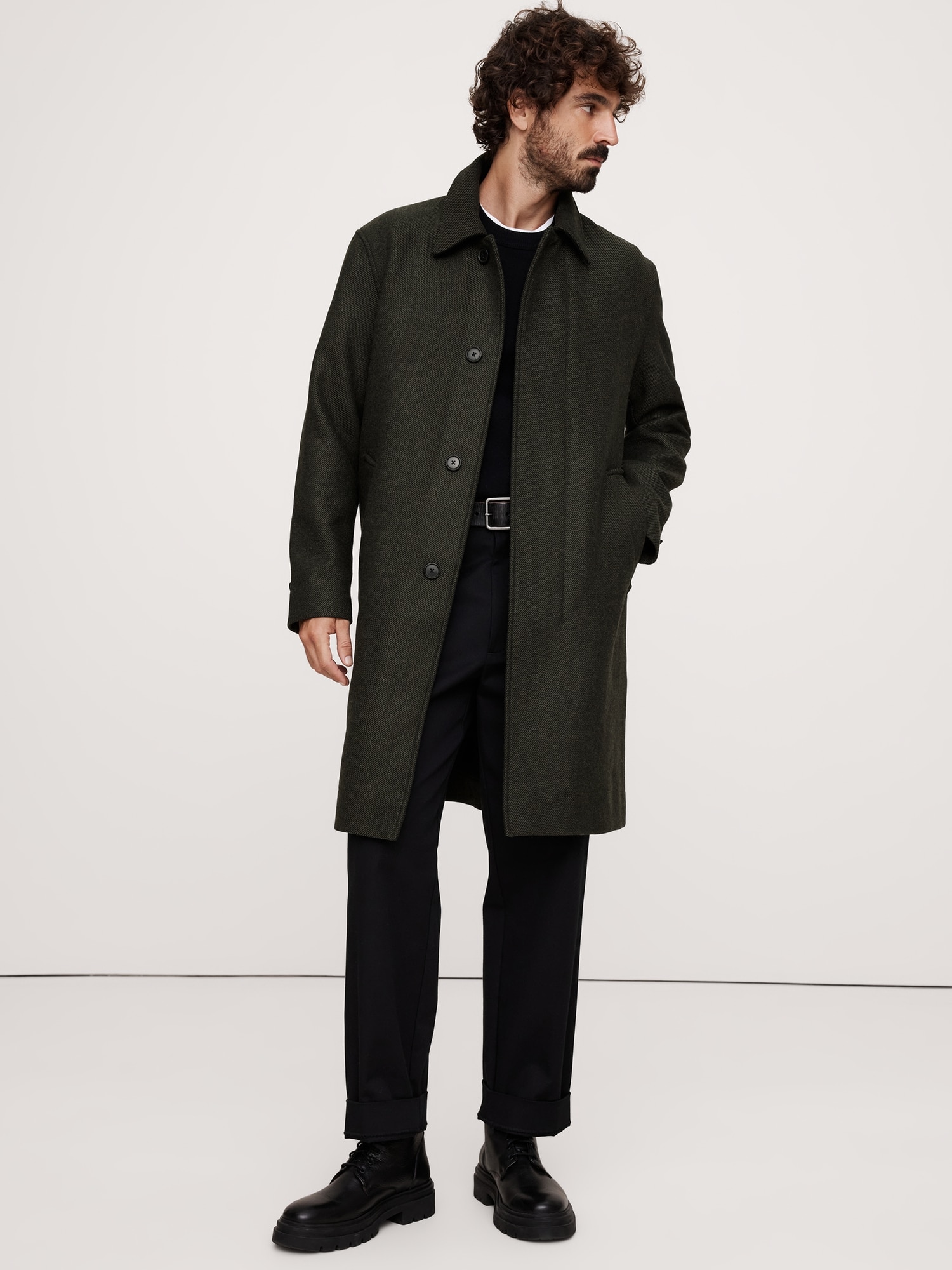 Banana republic green coat hotsell