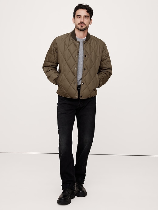 Quilted Bomber Jacket Banana Republic