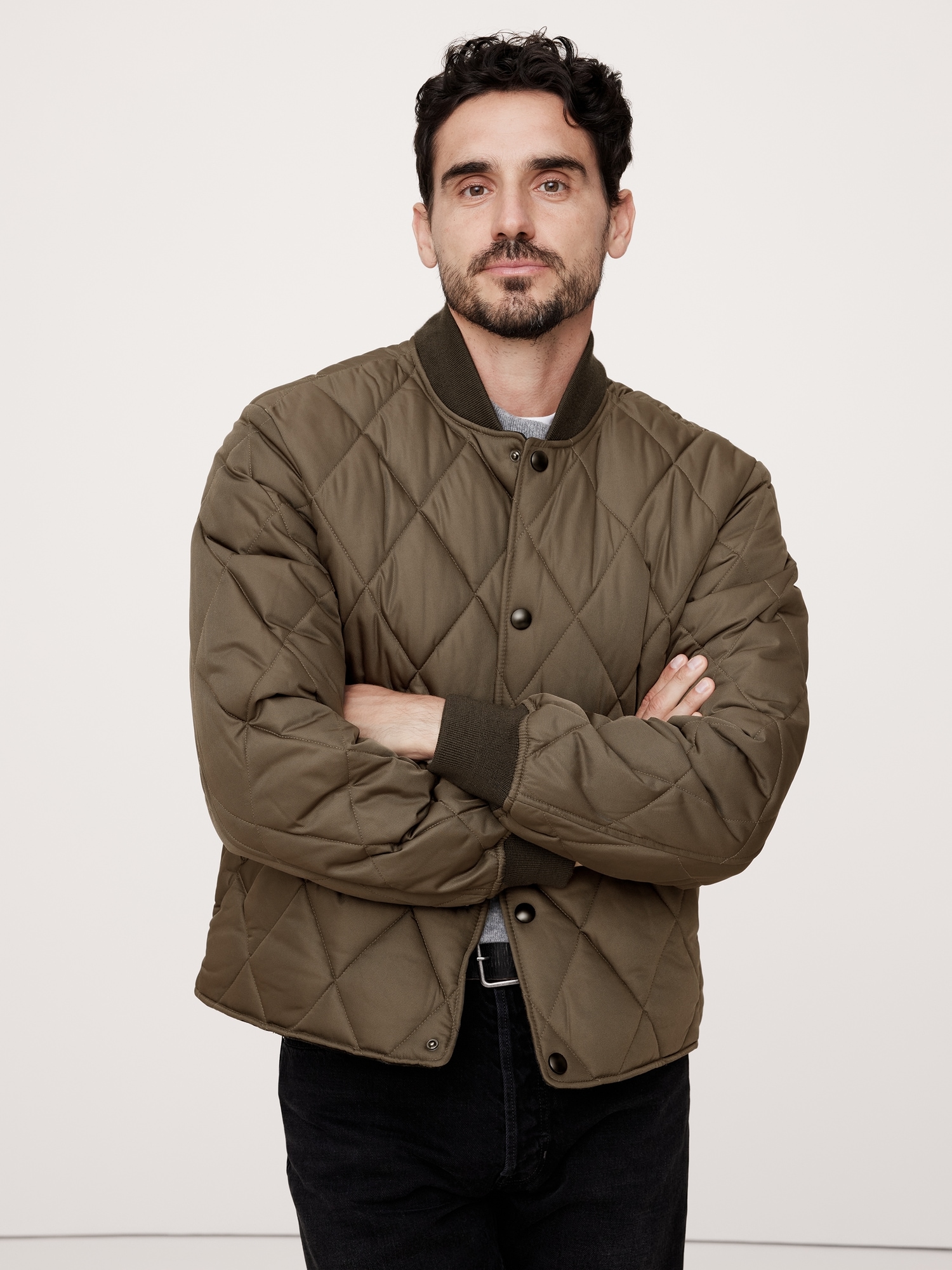 Quilted Bomber Jacket