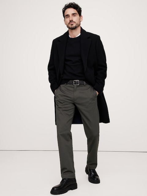 CHINO DROIT EN TISSU ITALIEN EXTENSIBLE