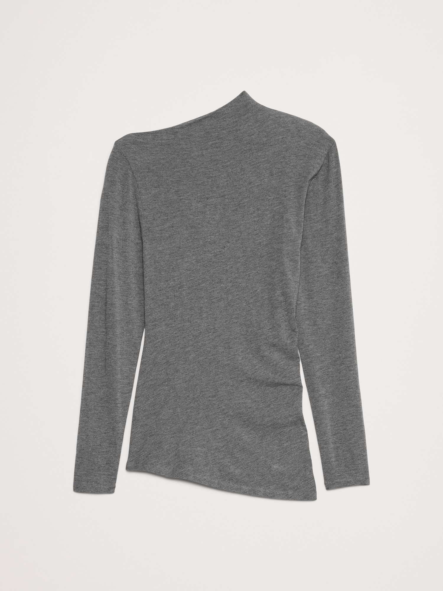 Luxe Wool-Blend Asymmetrical Top