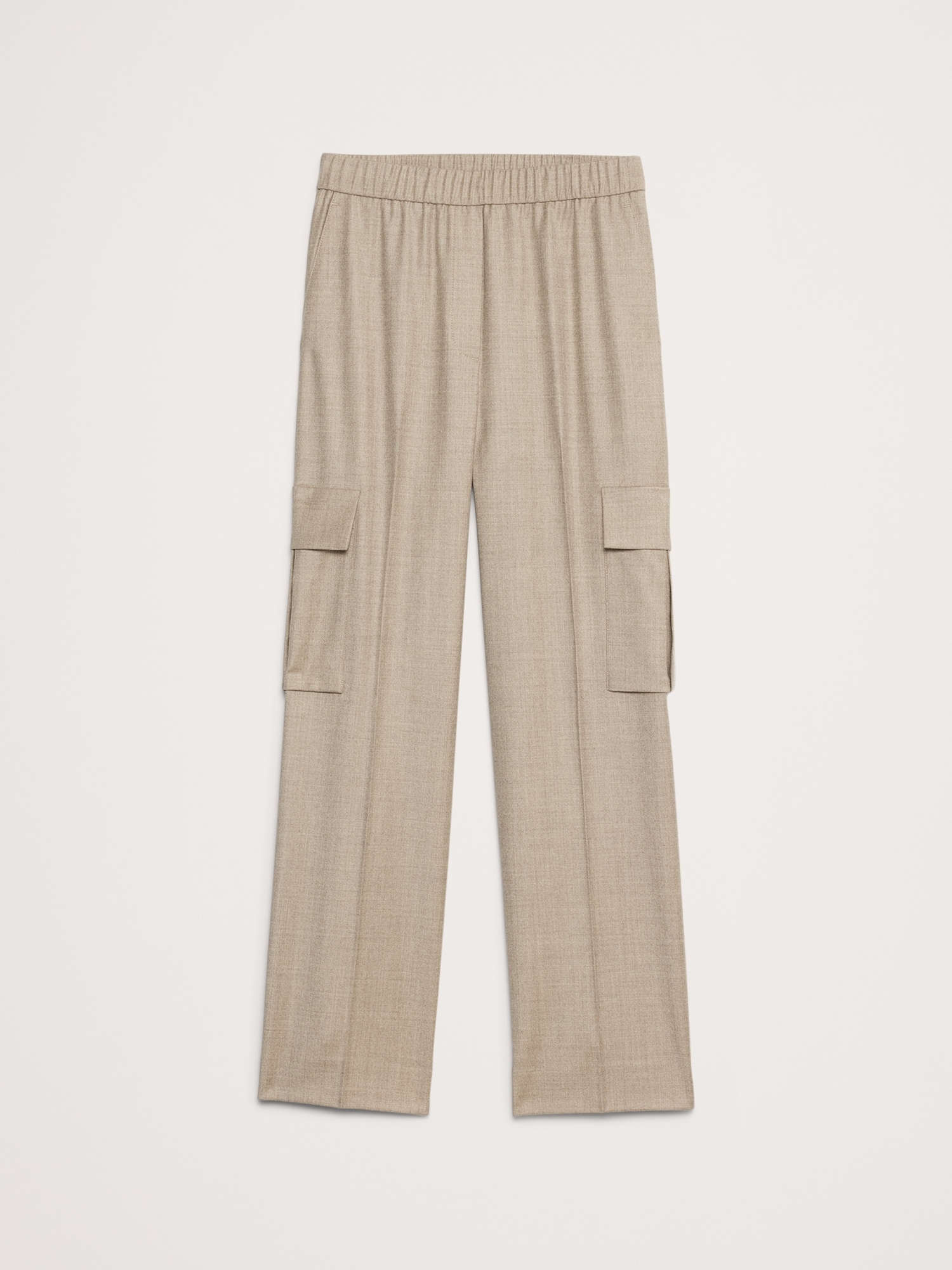 Pull-On Wool Flannel Cargo Pant