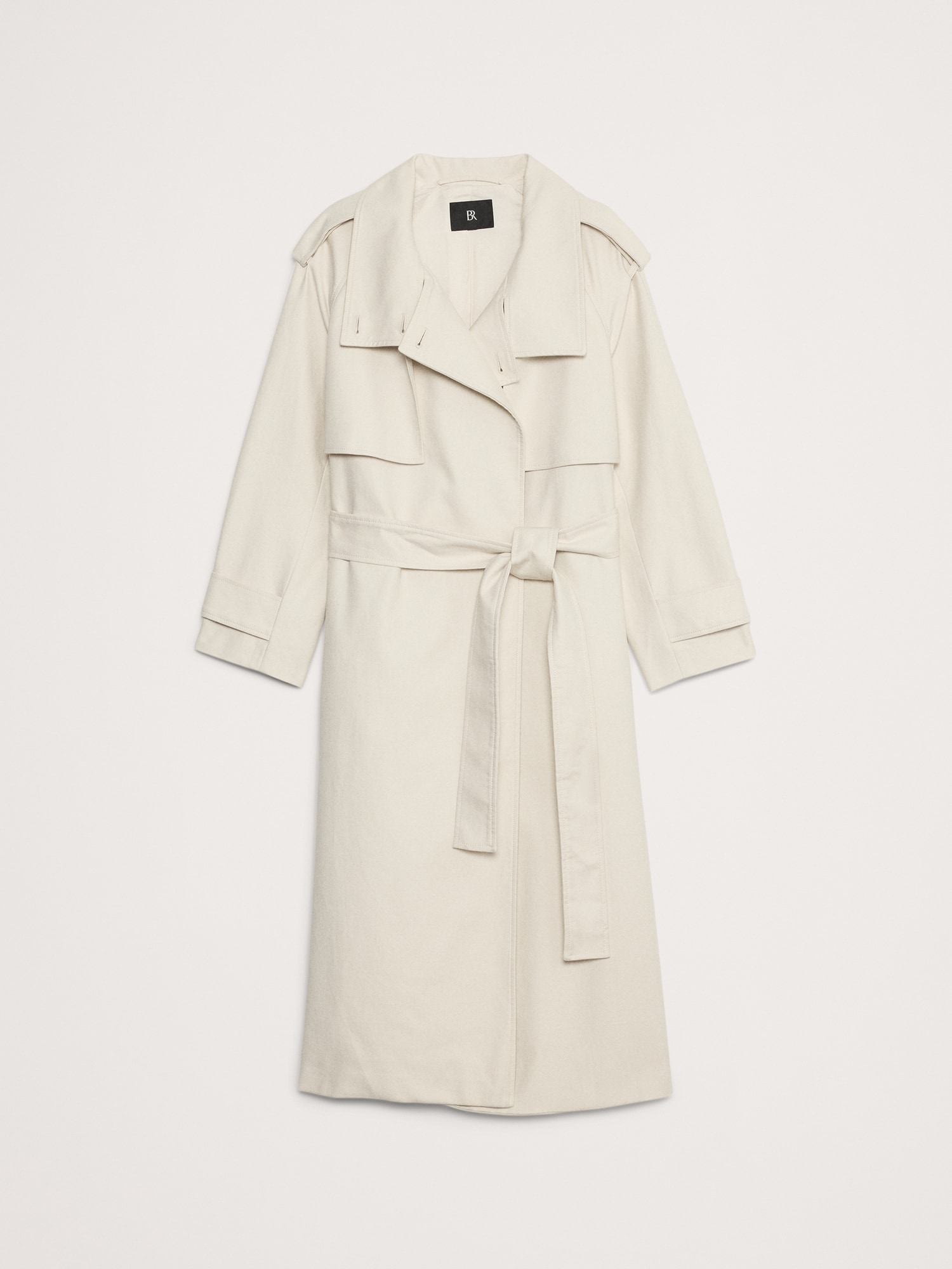 Oversized Italian Twill Trench Coat