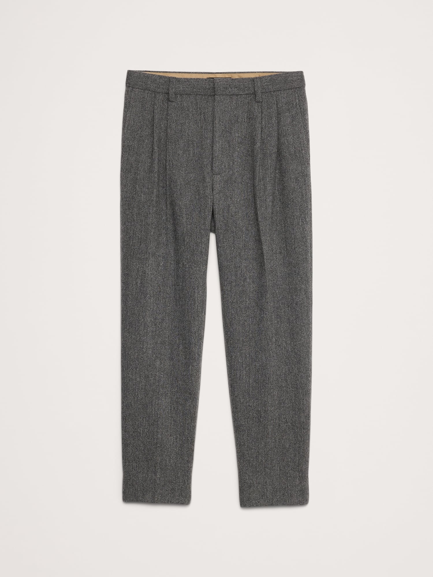 Wool-Blend Pleated Pant