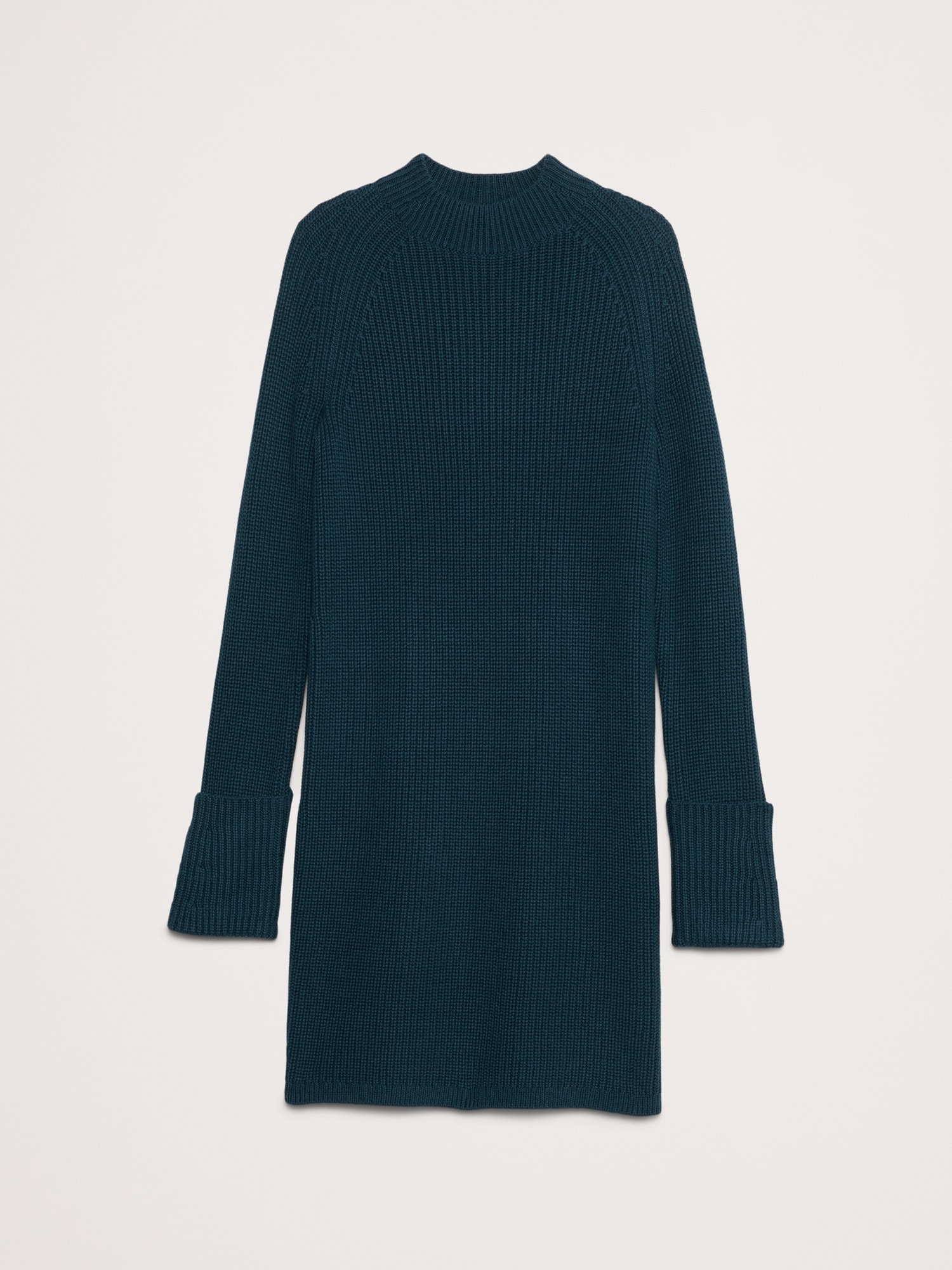 Cotton Wool Mock Neck Mini Sweater Dress Banana Republic