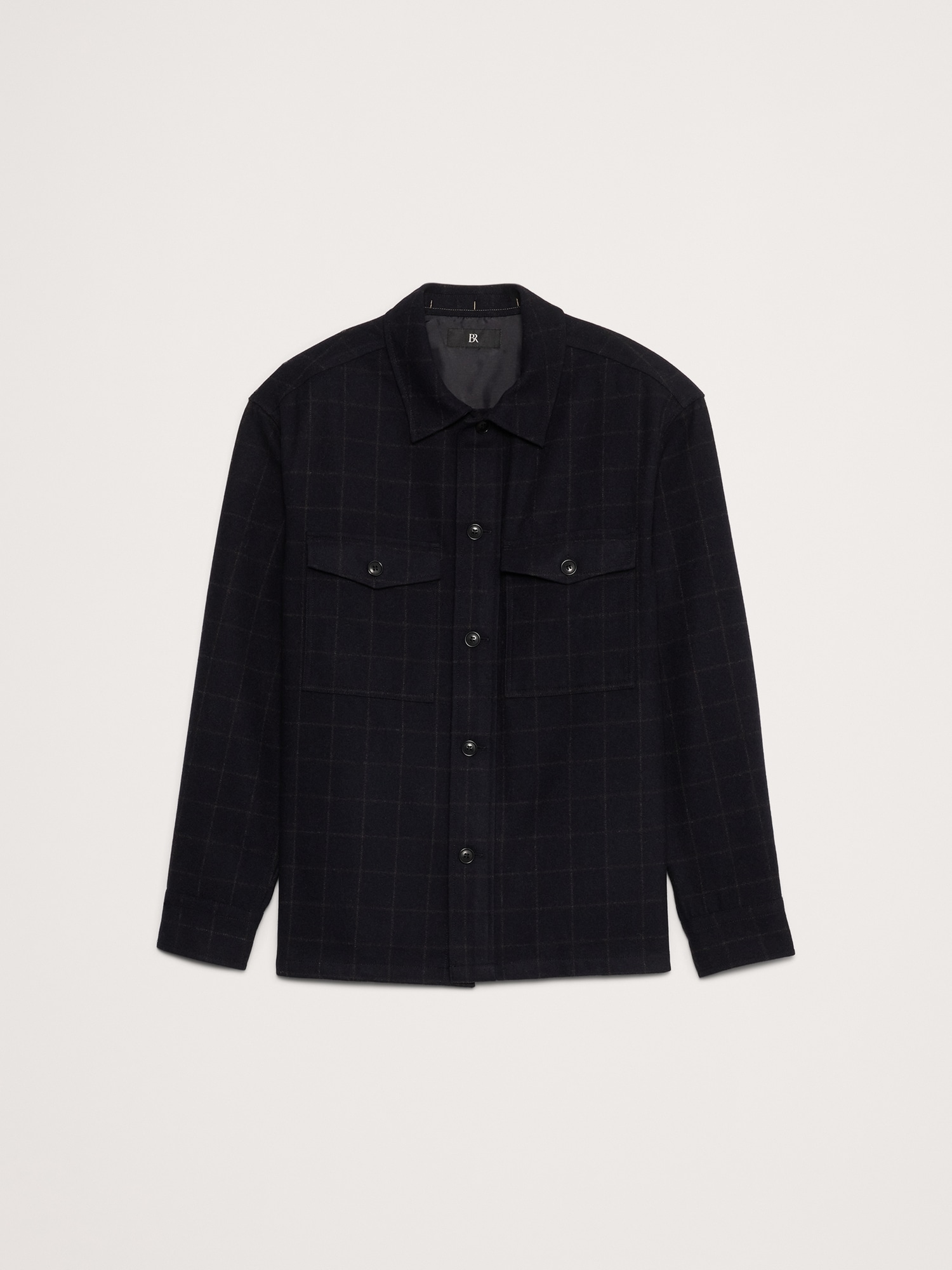 Relaxed-Fit Wool-Blend Overshirt