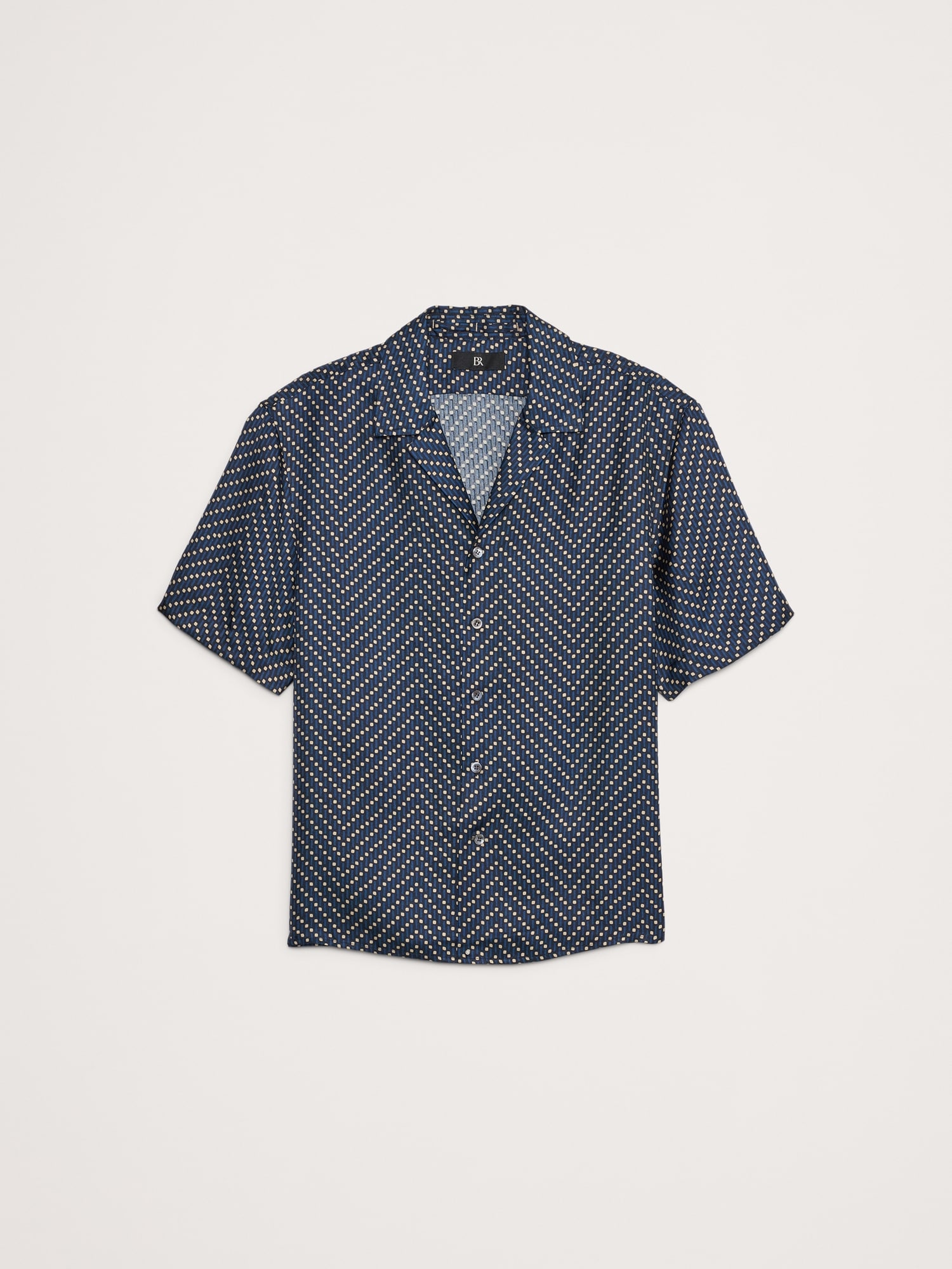 Standard-Fit Silk Resort Shirt