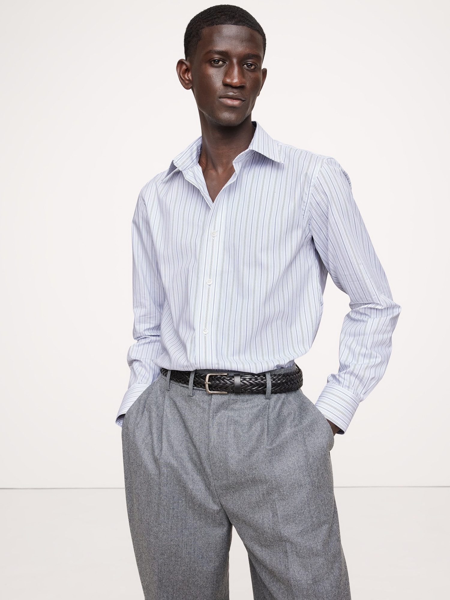 Standard-Fit Wrinkle-Resistant Dress Shirt