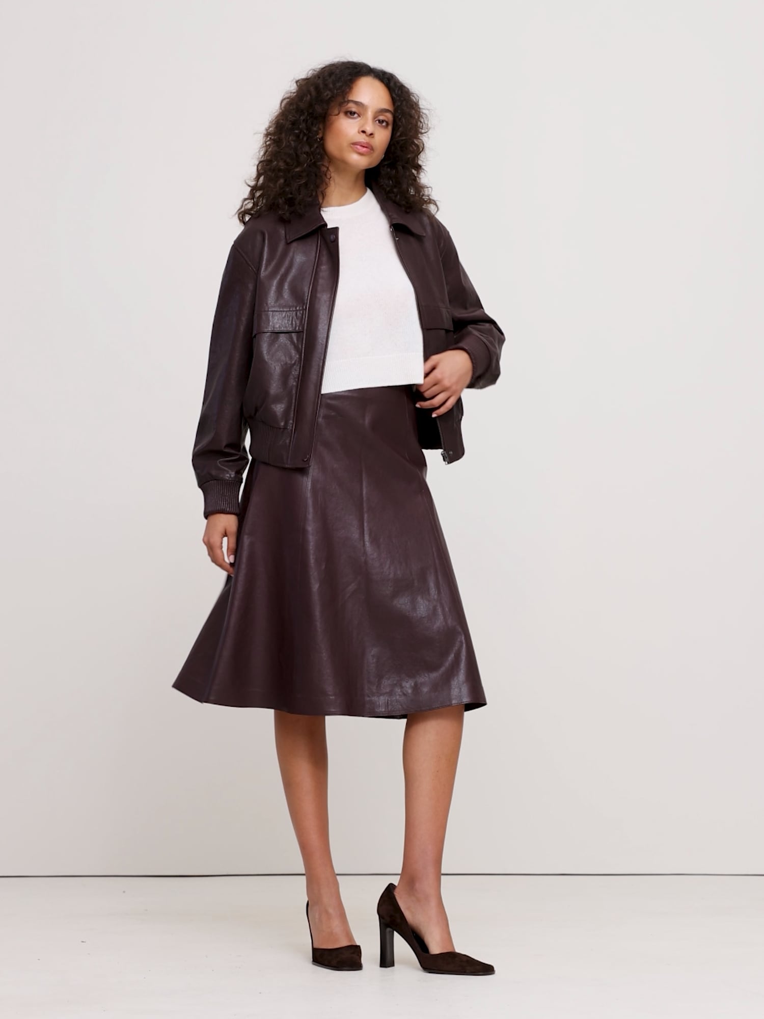 Lambskin Leather Skirt