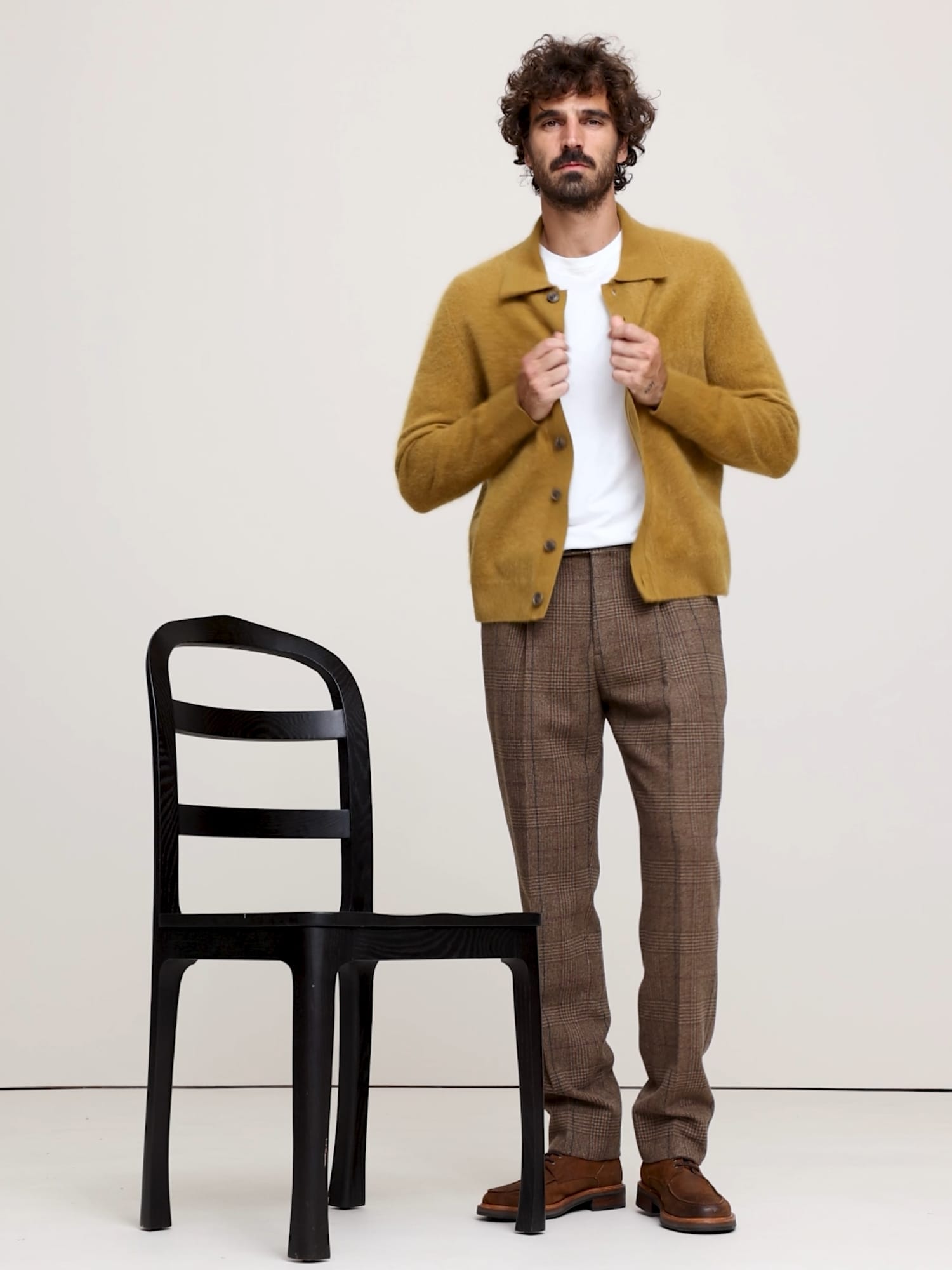 Image number 2 showing, Brushed Cashmere Polo Cardigan