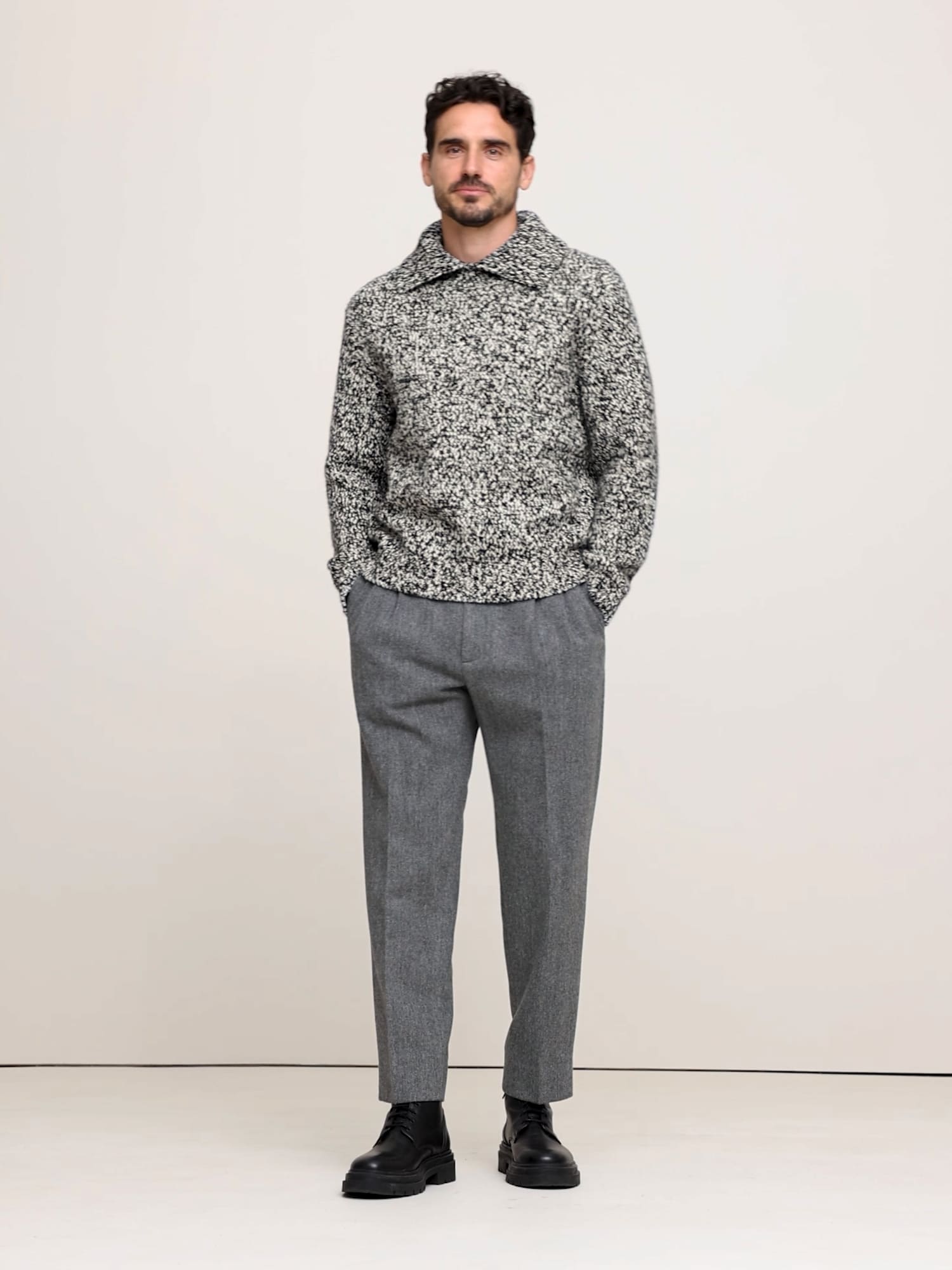 Image number 2 showing, Relaxed Cotton-Merino-Alpaca Sweater Polo