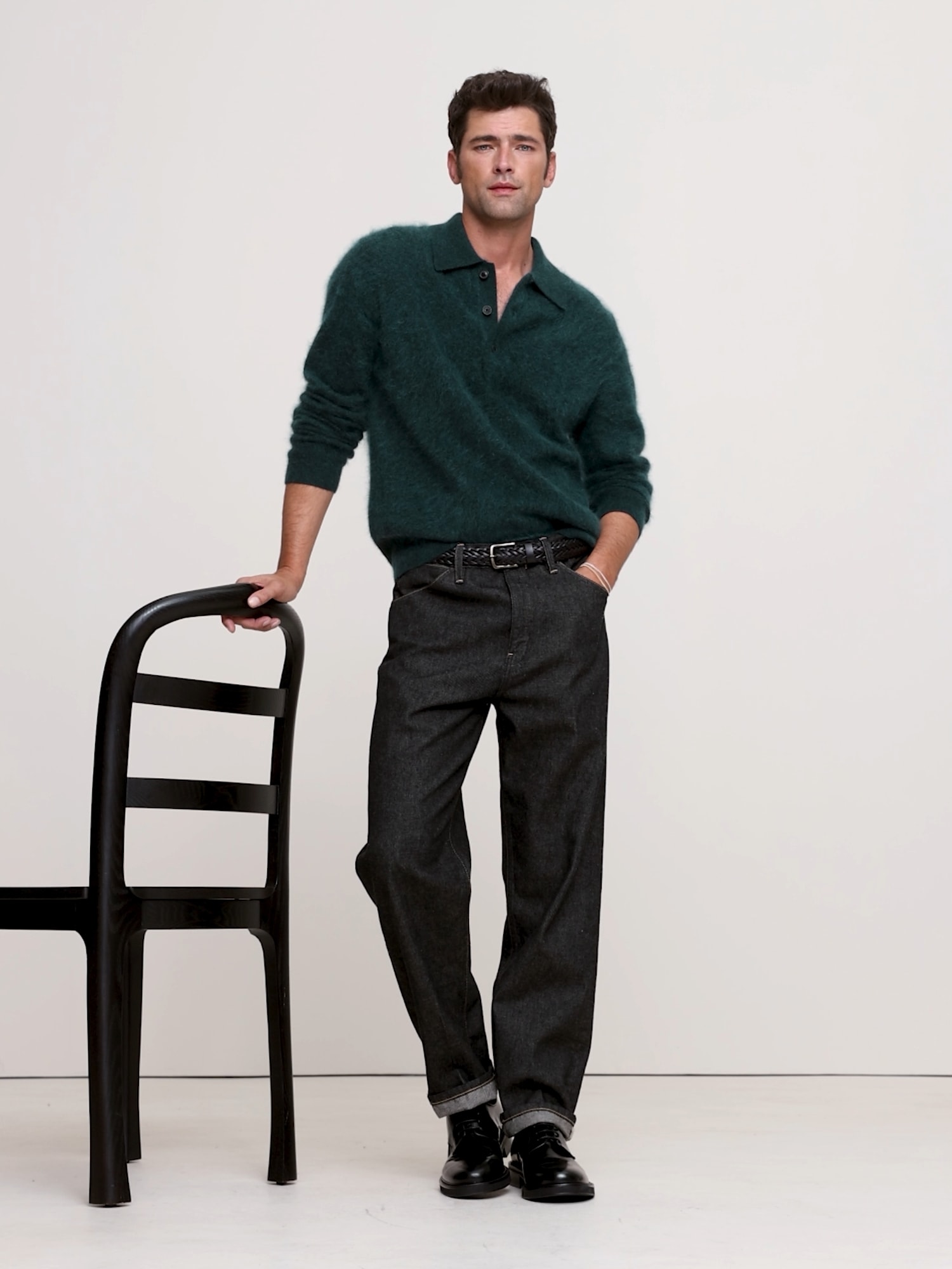 Image number 2 showing, Brushed Cashmere Sweater Polo