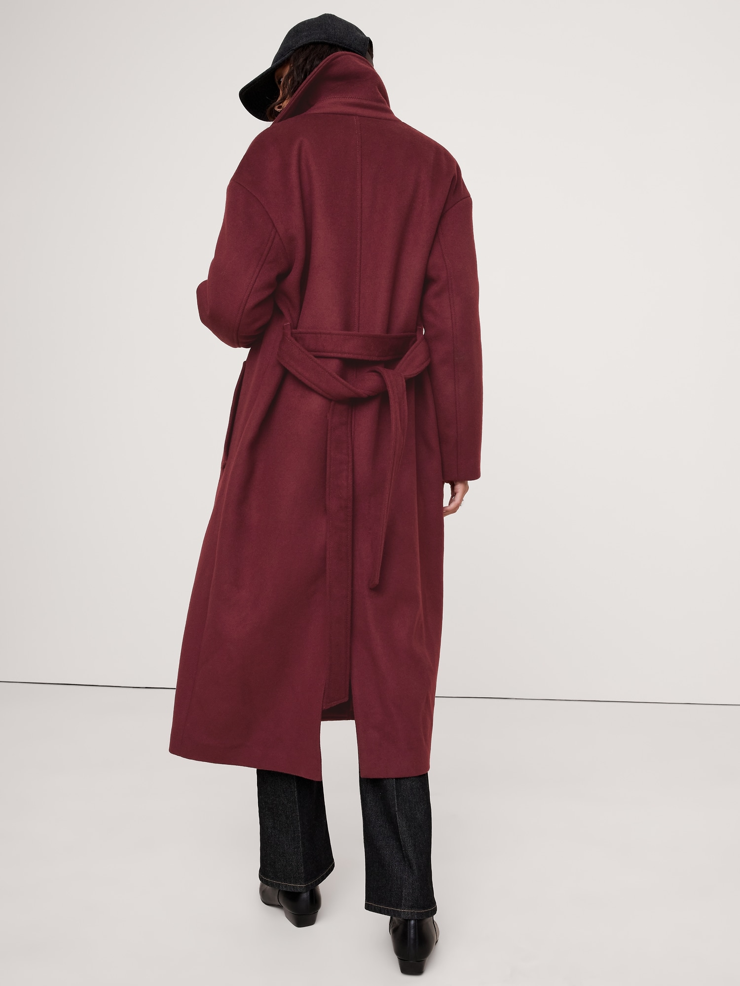 Oversized Wool-Cashmere Wrap Coat