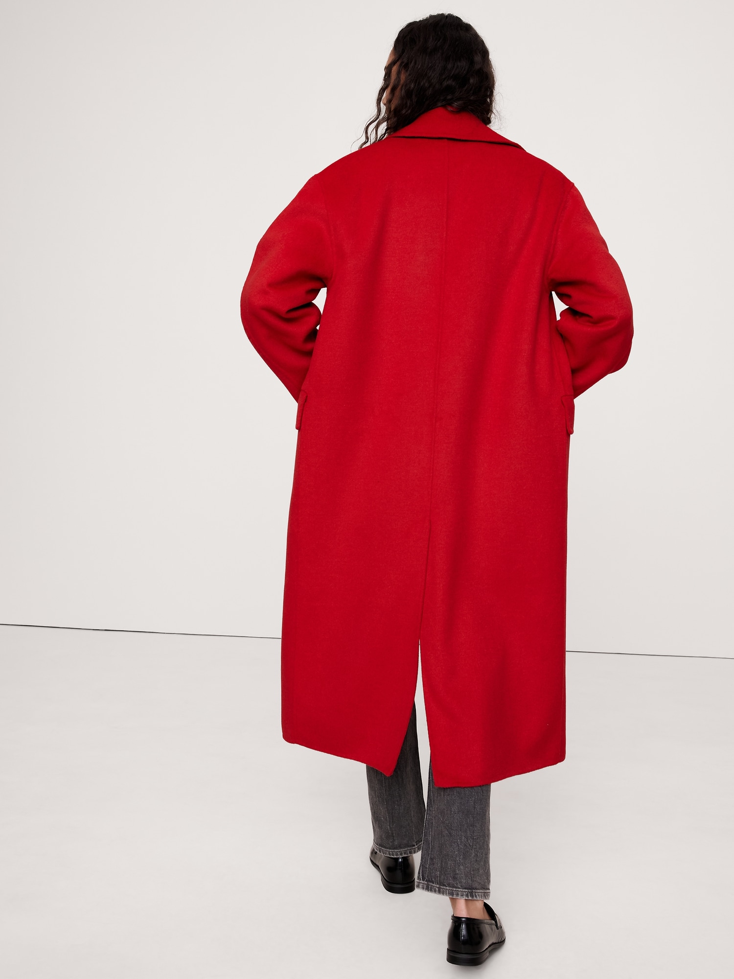 Banana republic double faced wrap coat online