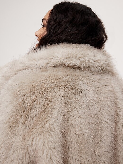 Faux Fur Long Coat | Banana Republic