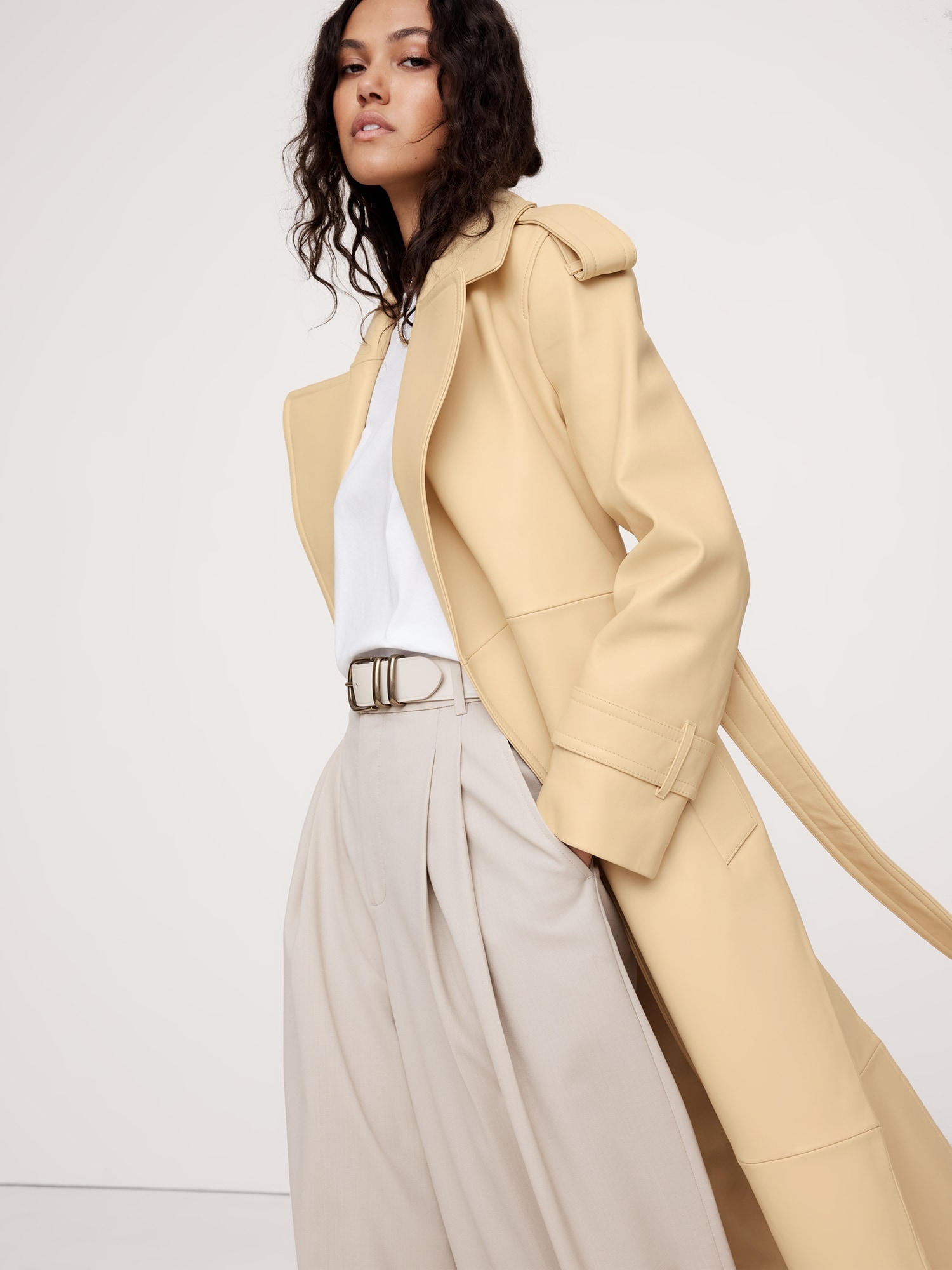 Leather Trench Coat