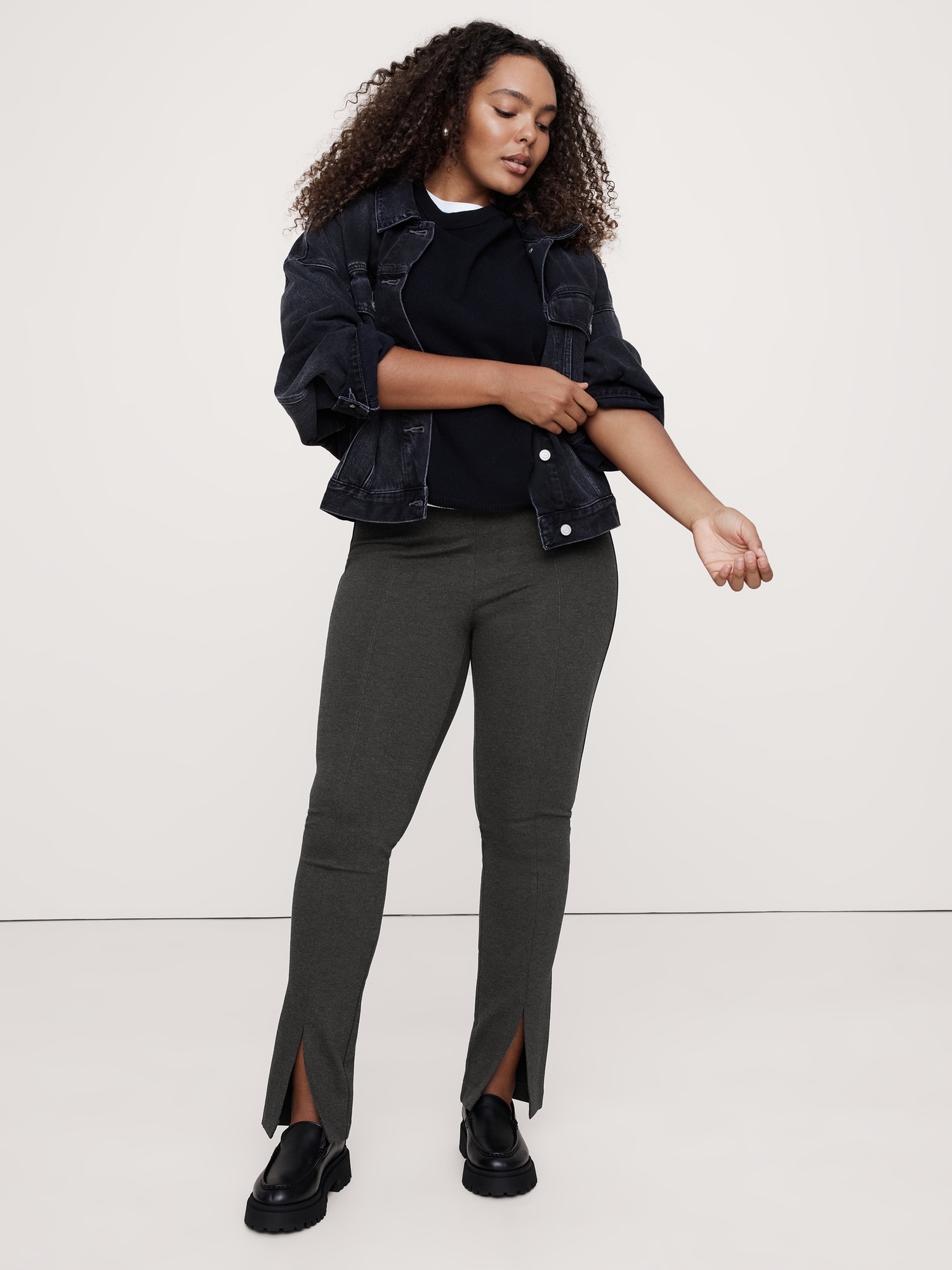 Split-Hem Skinny Everywhere Ponte Pant