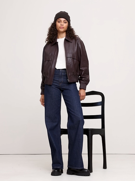 Leather Bomber Jacket | Banana Republic