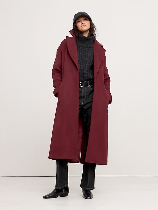 Oversized Wool Cashmere Wrap Coat Banana Republic