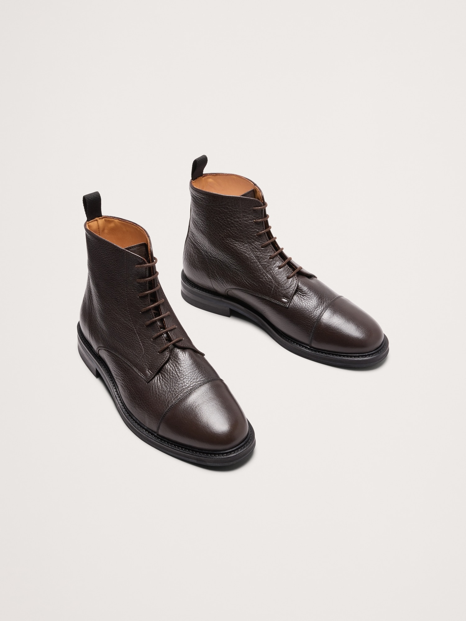 Lace-Up Italian Leather Boot