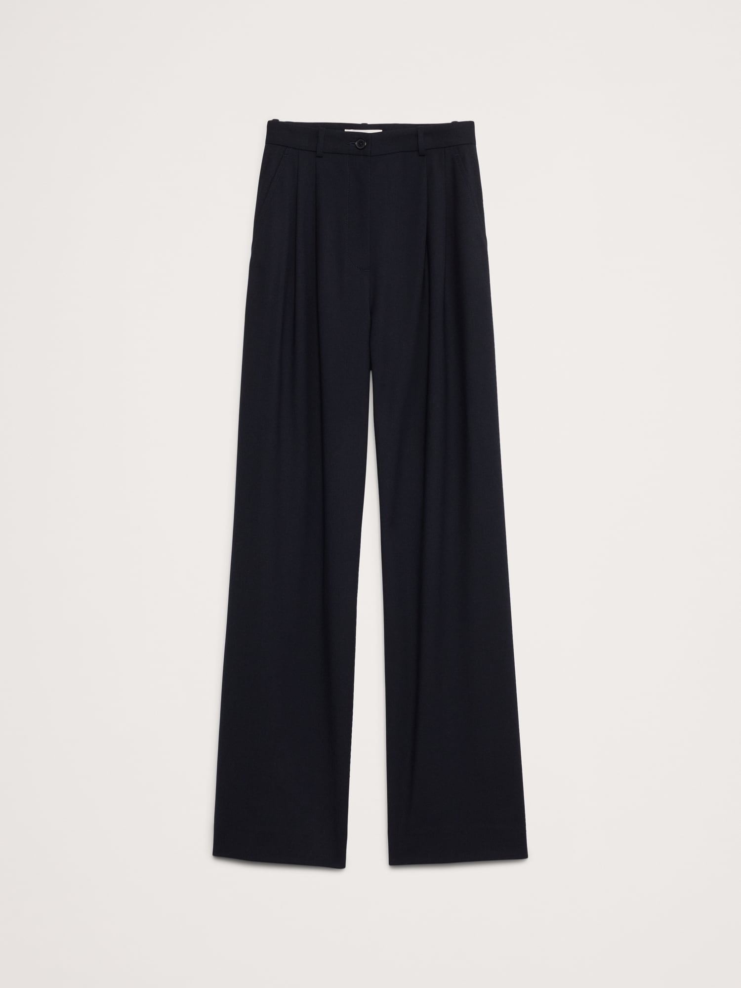 Soho High-Rise Wide-Leg Italian Wool Pant