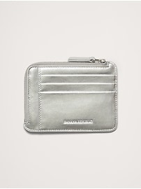 折りたたみ財布 [MATINKIM]glossy leather mini wallet bag in dark silver MUSINSA | MATIN KIM GLOSSY LEATHER MINI WALLET BAG IN DARK