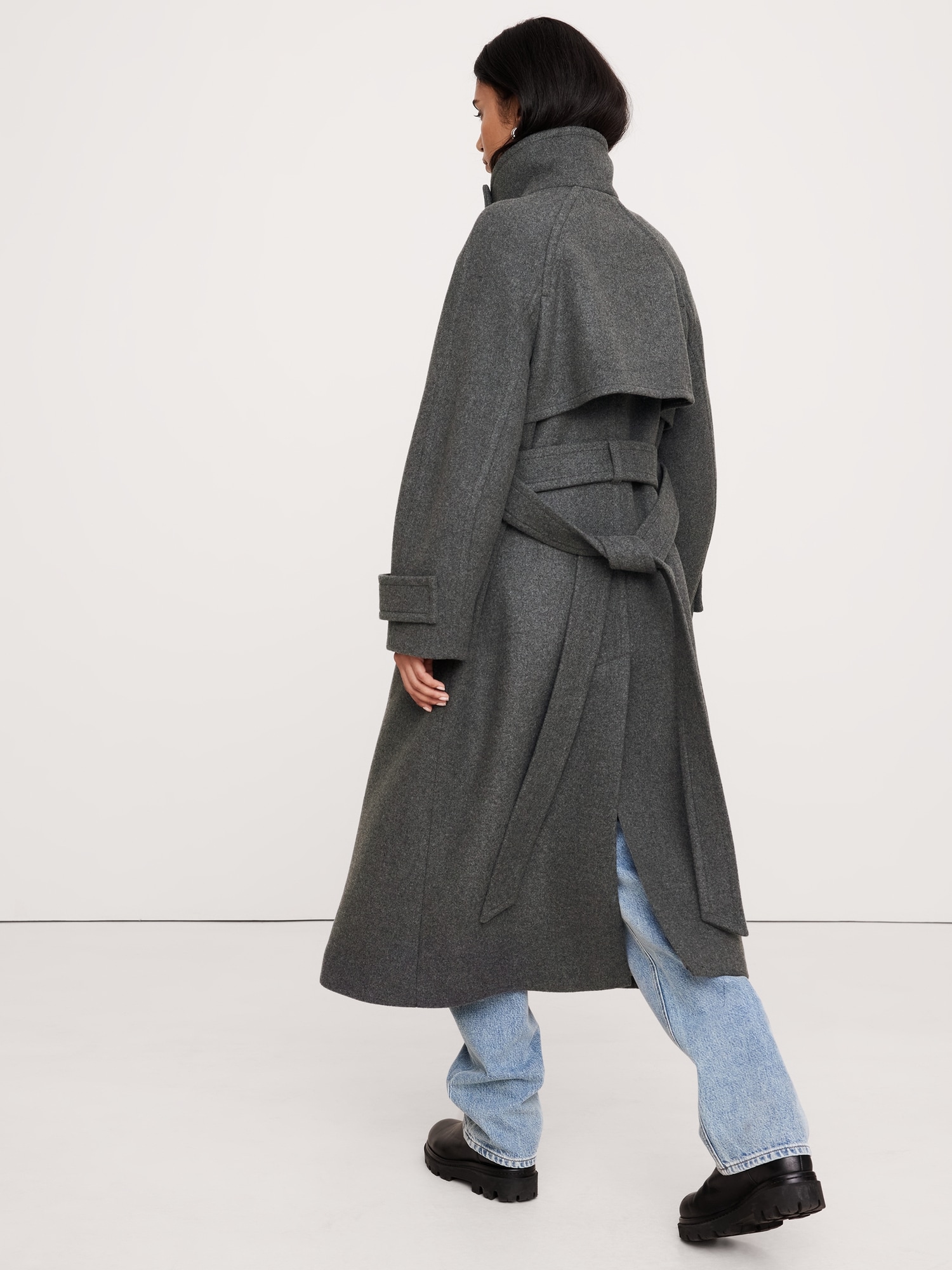 Italian Melton Trench Coat