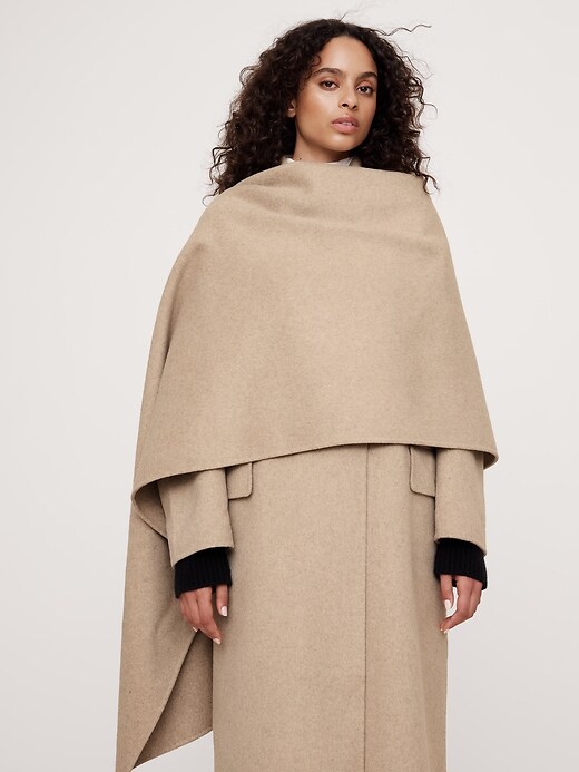 banana republic double face wrap coat