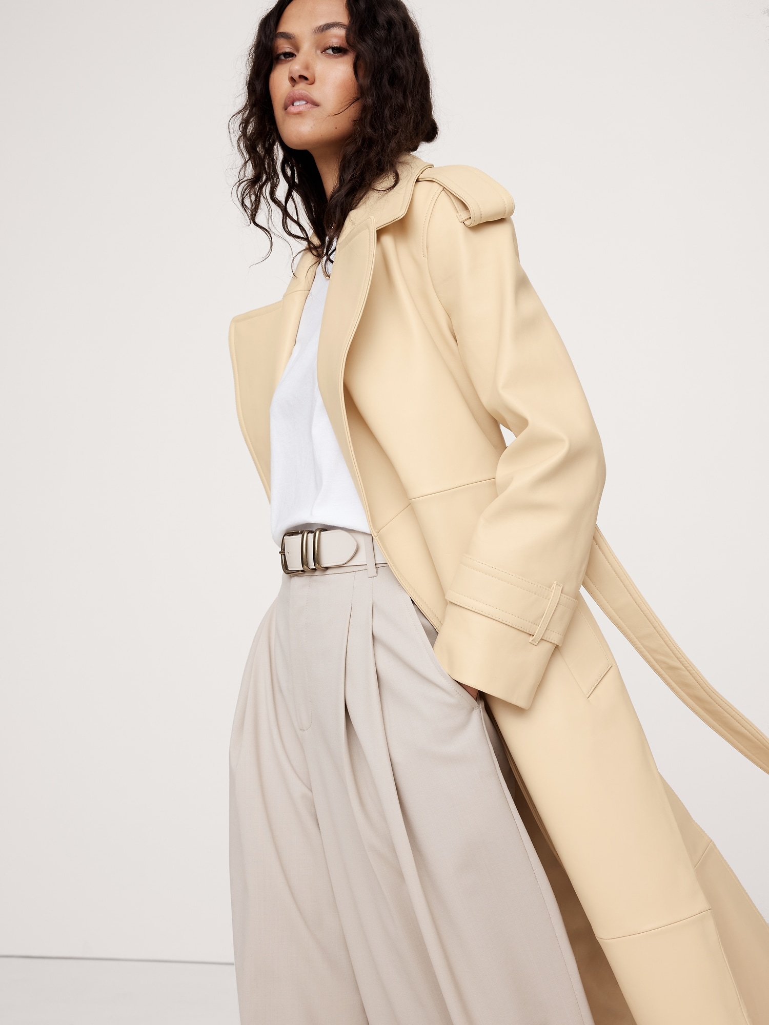 Leather Trench Coat