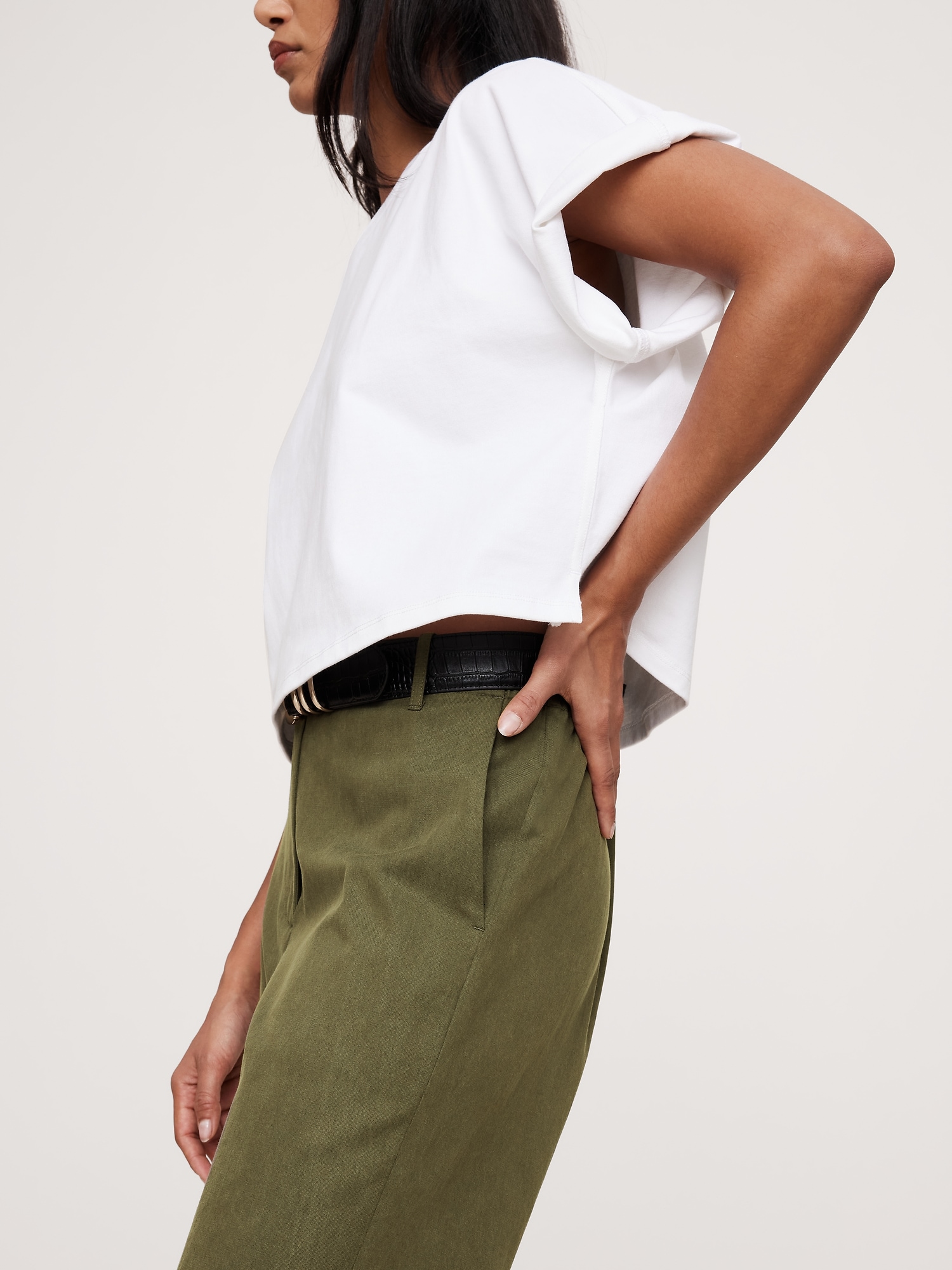 Pull-On Slim Twill Pant