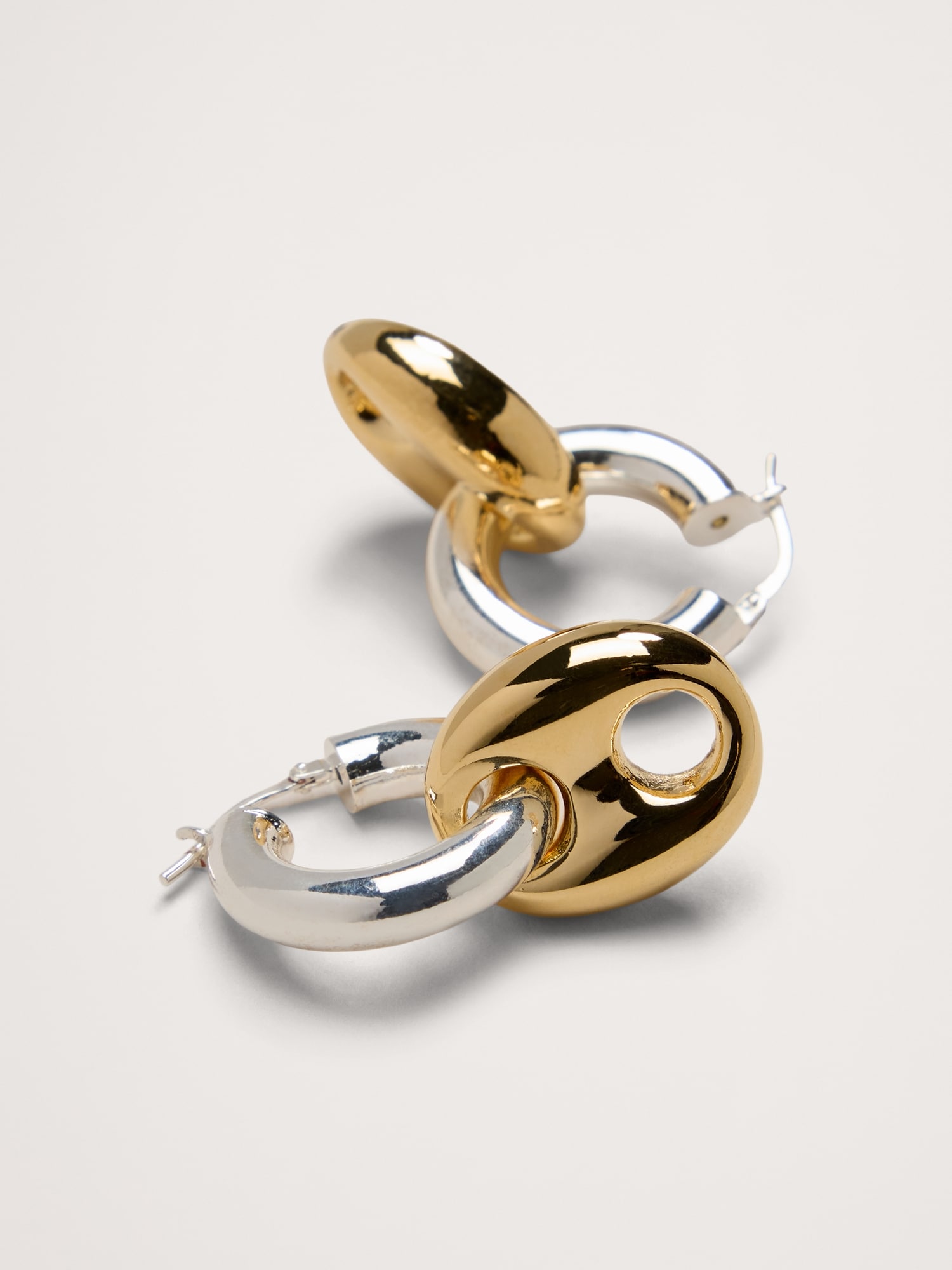 Mariner Link Mini Hoop Earrings by Aureus + Argent