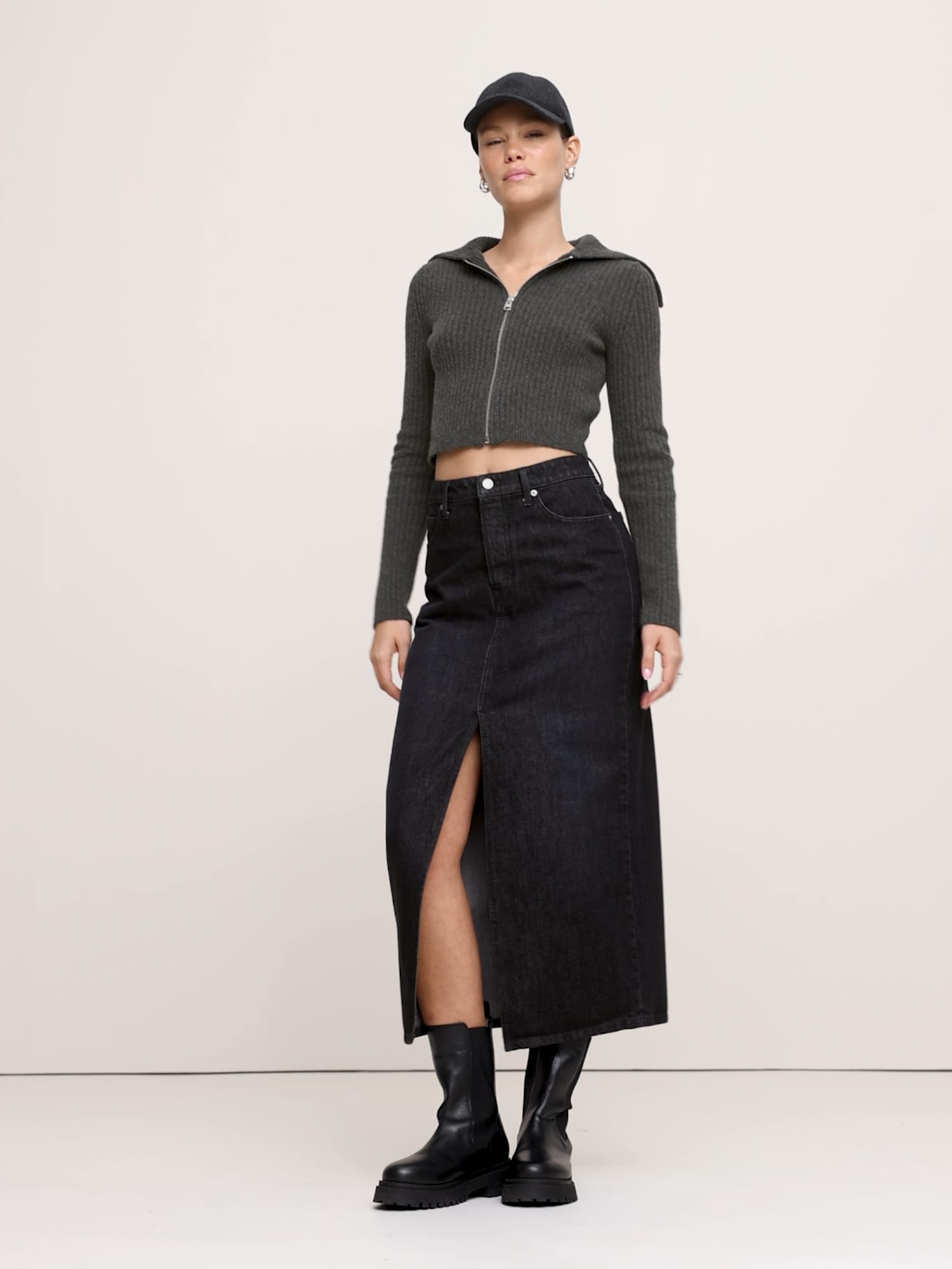 Image number 2 showing, Ribbed Bomber Sweater with Cashmere