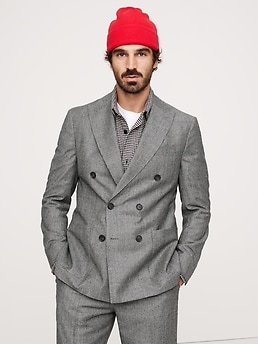ジャケット・アウター Kenichi. double breasted suit jacket UMISS Men's Stripe 2 Pieces Suit Double Breasted Jacket