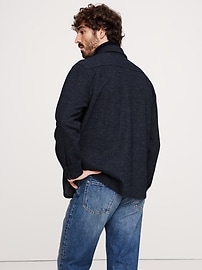 Standard-Fit Herringbone Jacquard Shirt Jacket | Banana Republic