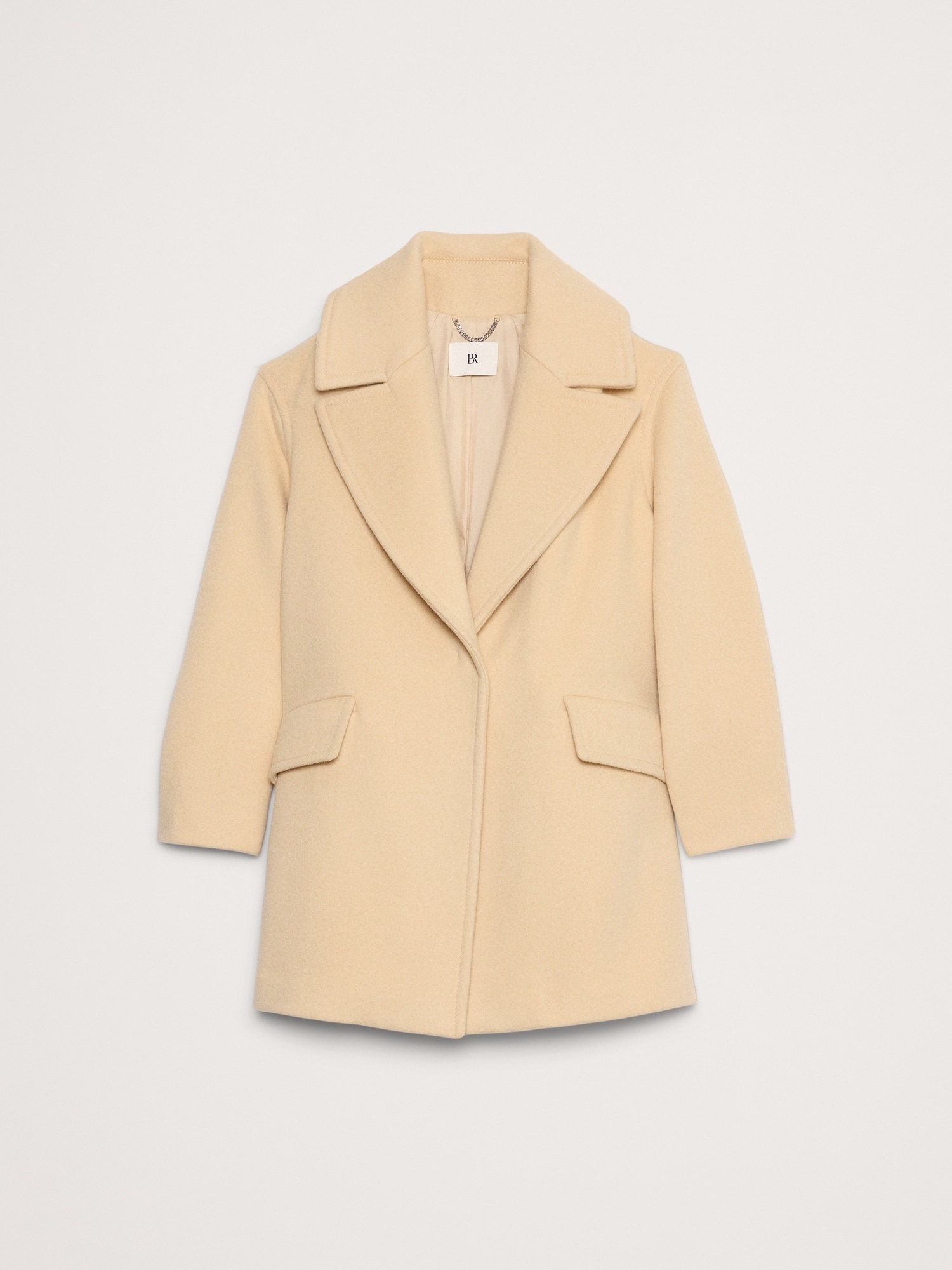 Double-Faced Wool-Blend Peacoat