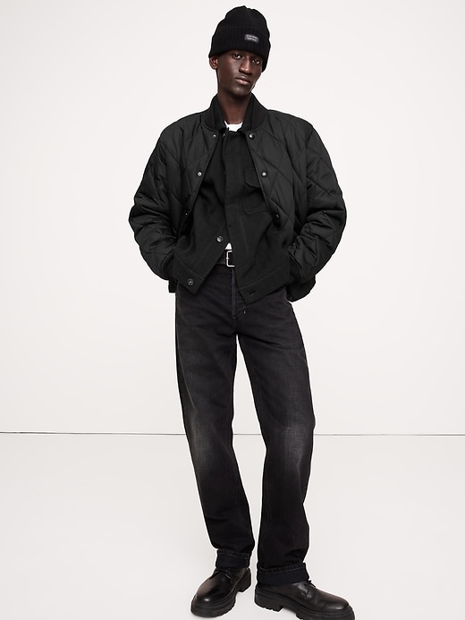 French Terry Shirt Jacket | Banana Republic