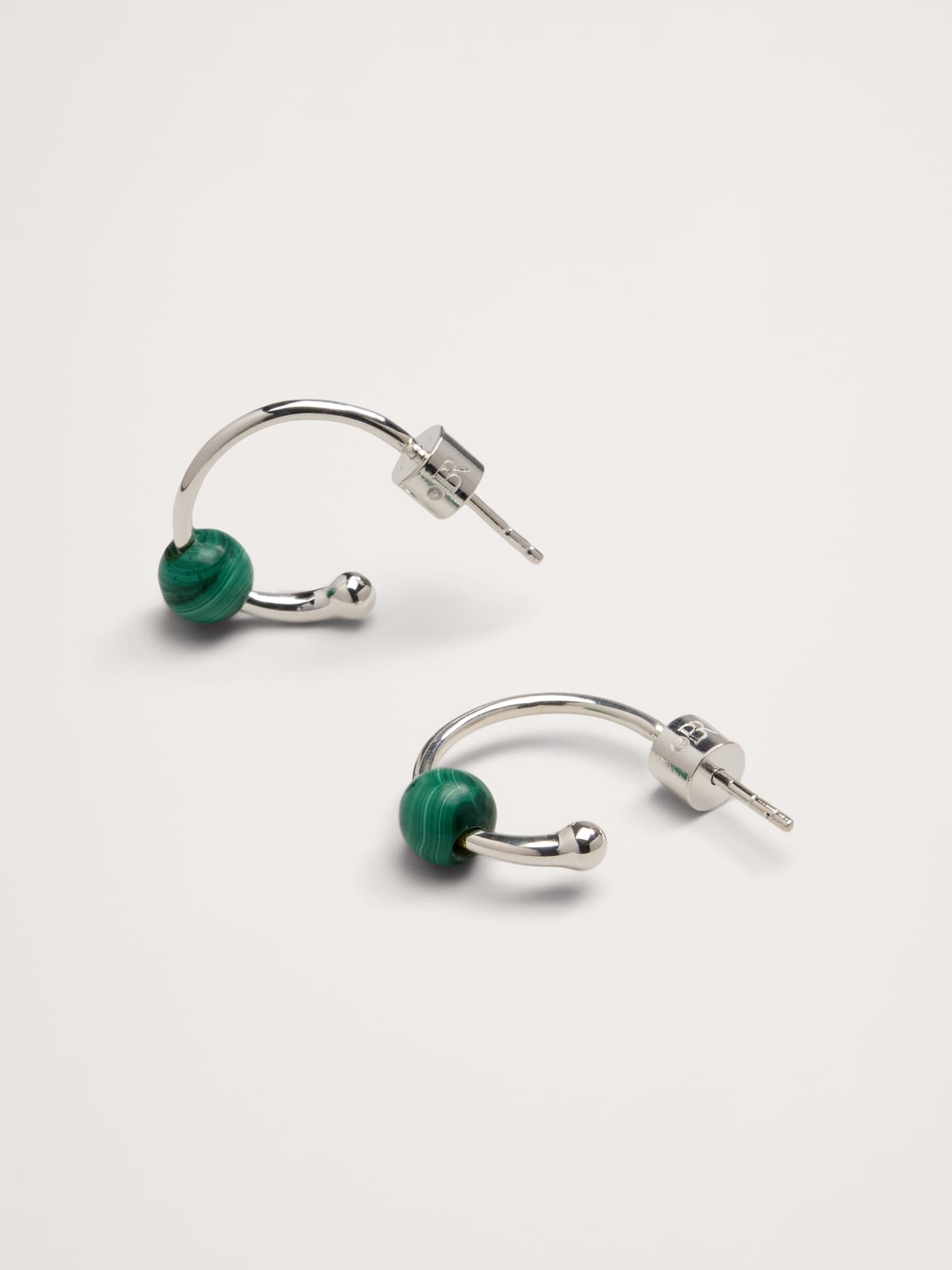 Malachite Hoop Earrings